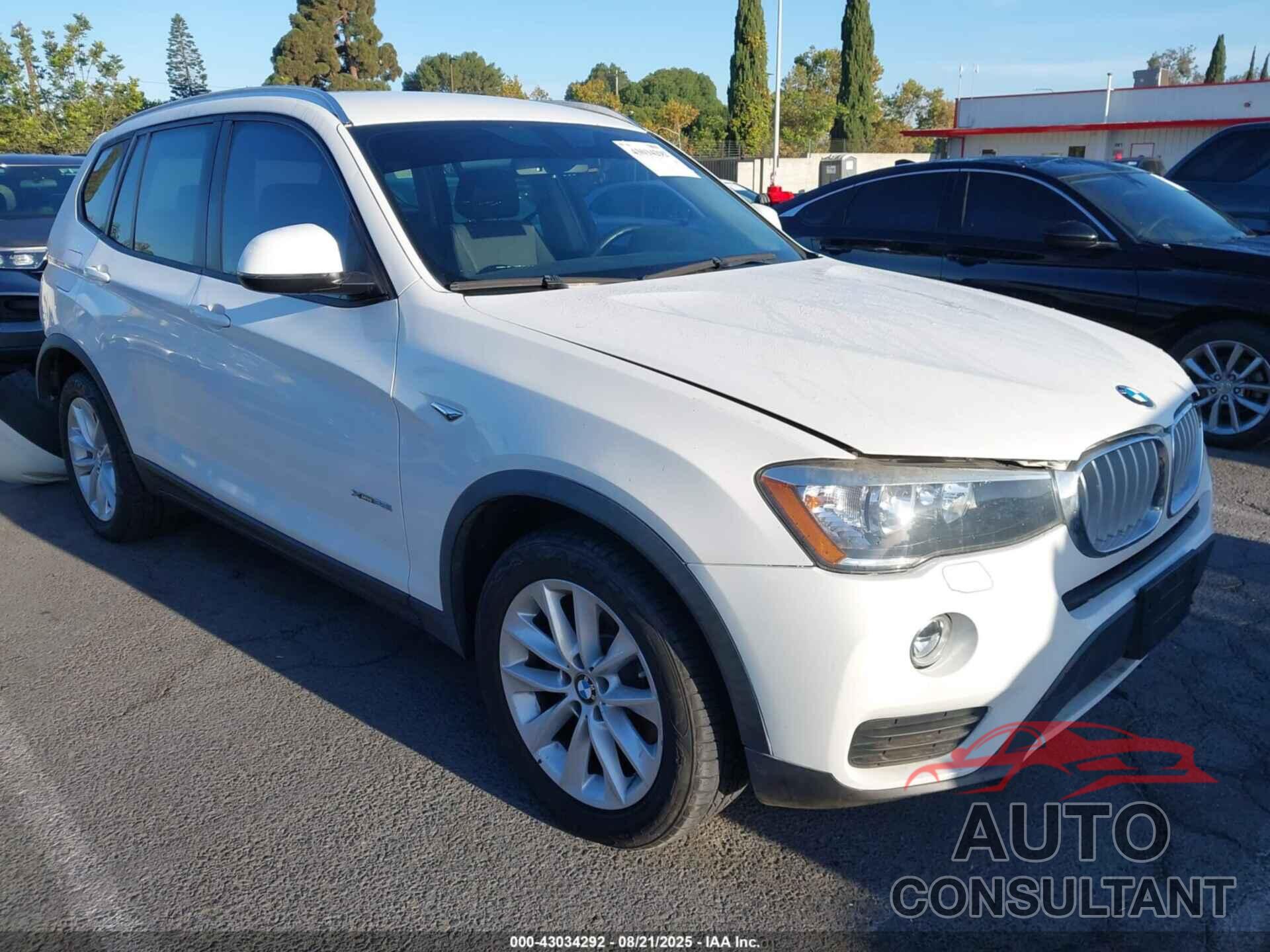 BMW X3 2016 - 5UXWX9C51G0D70189