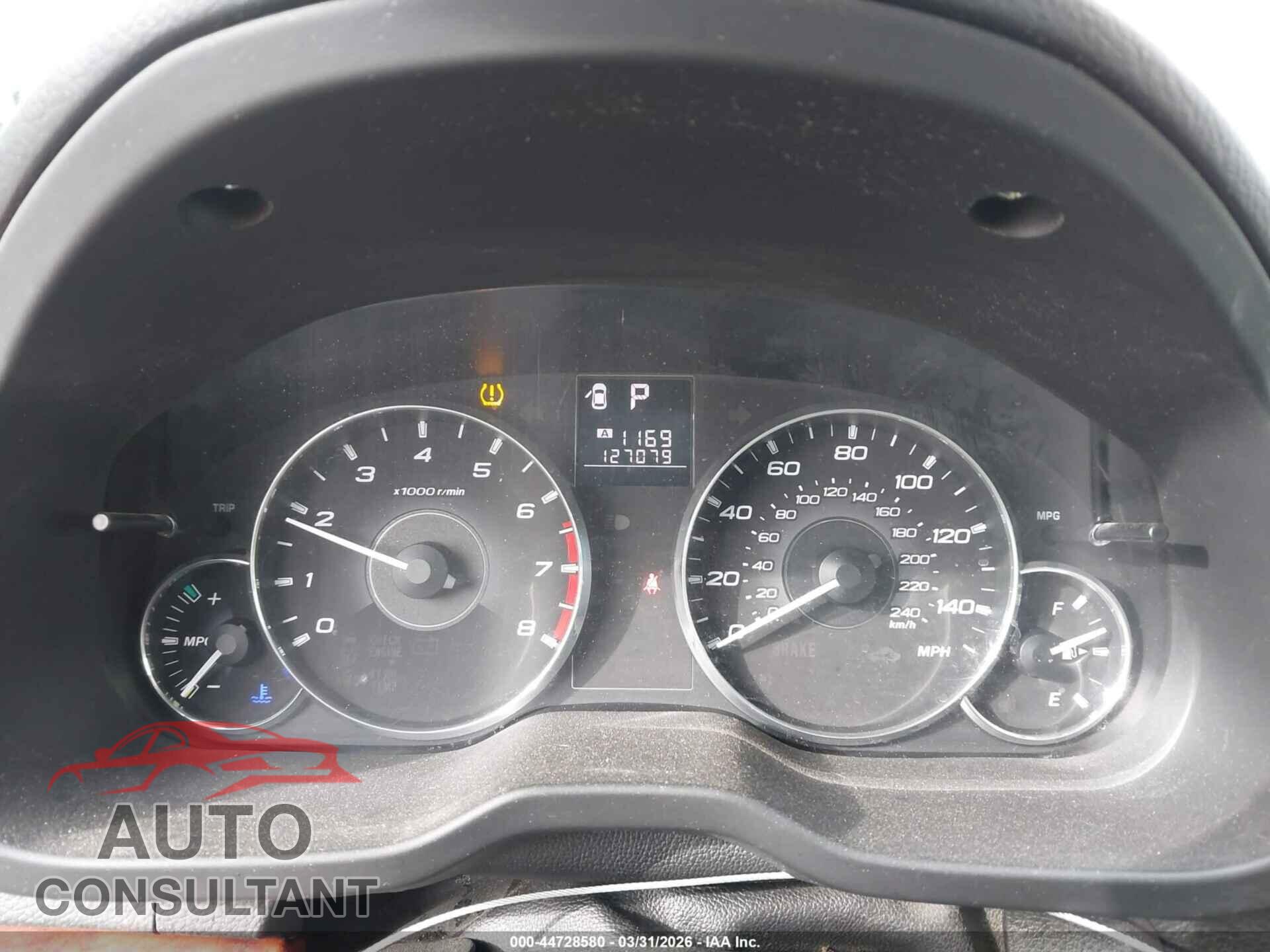 SUBARU OUTBACK 2012 - 4S4BRBLC6C3203621