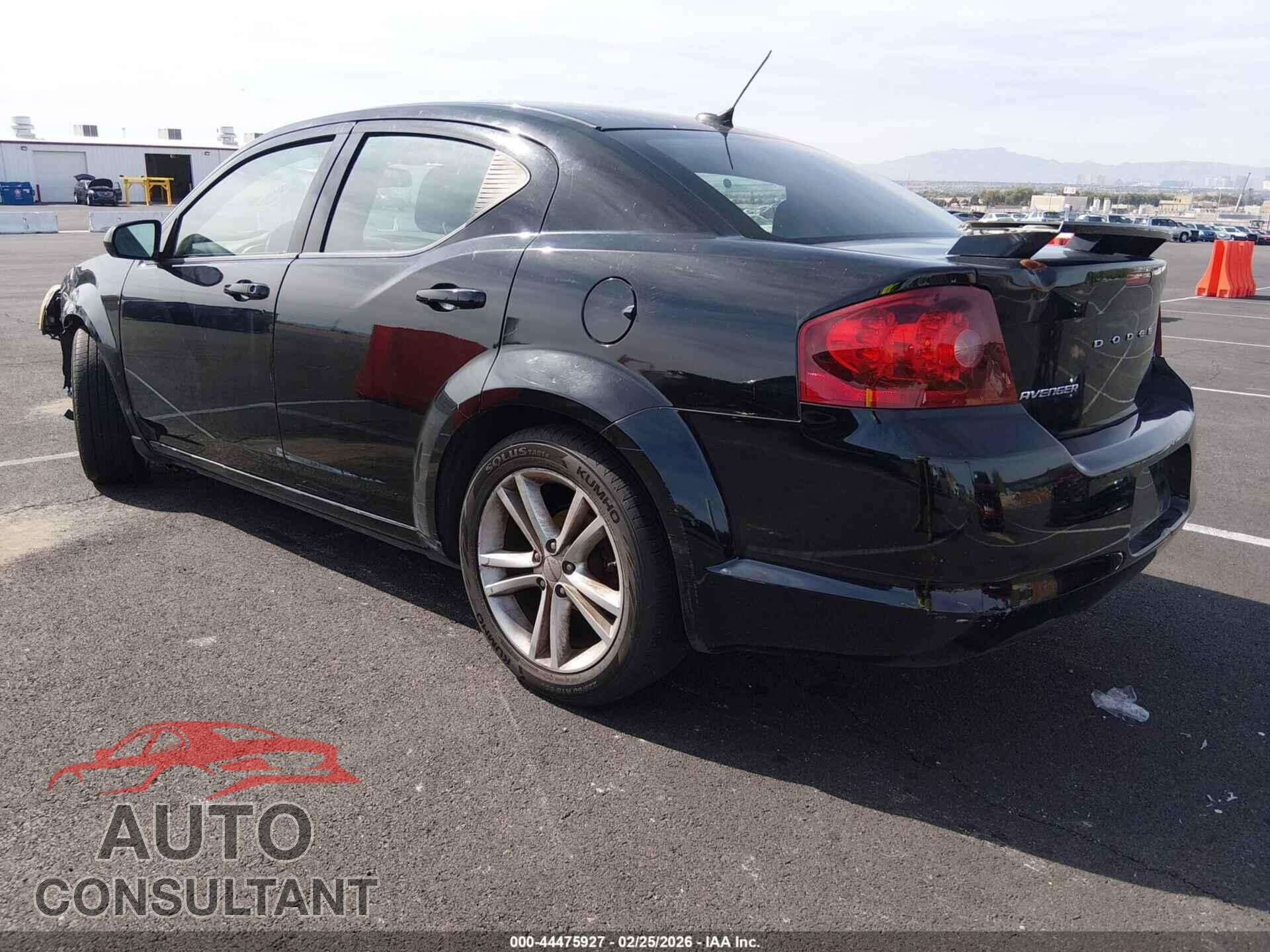 DODGE AVENGER 2012 - 1C3CDZCB2CN190415