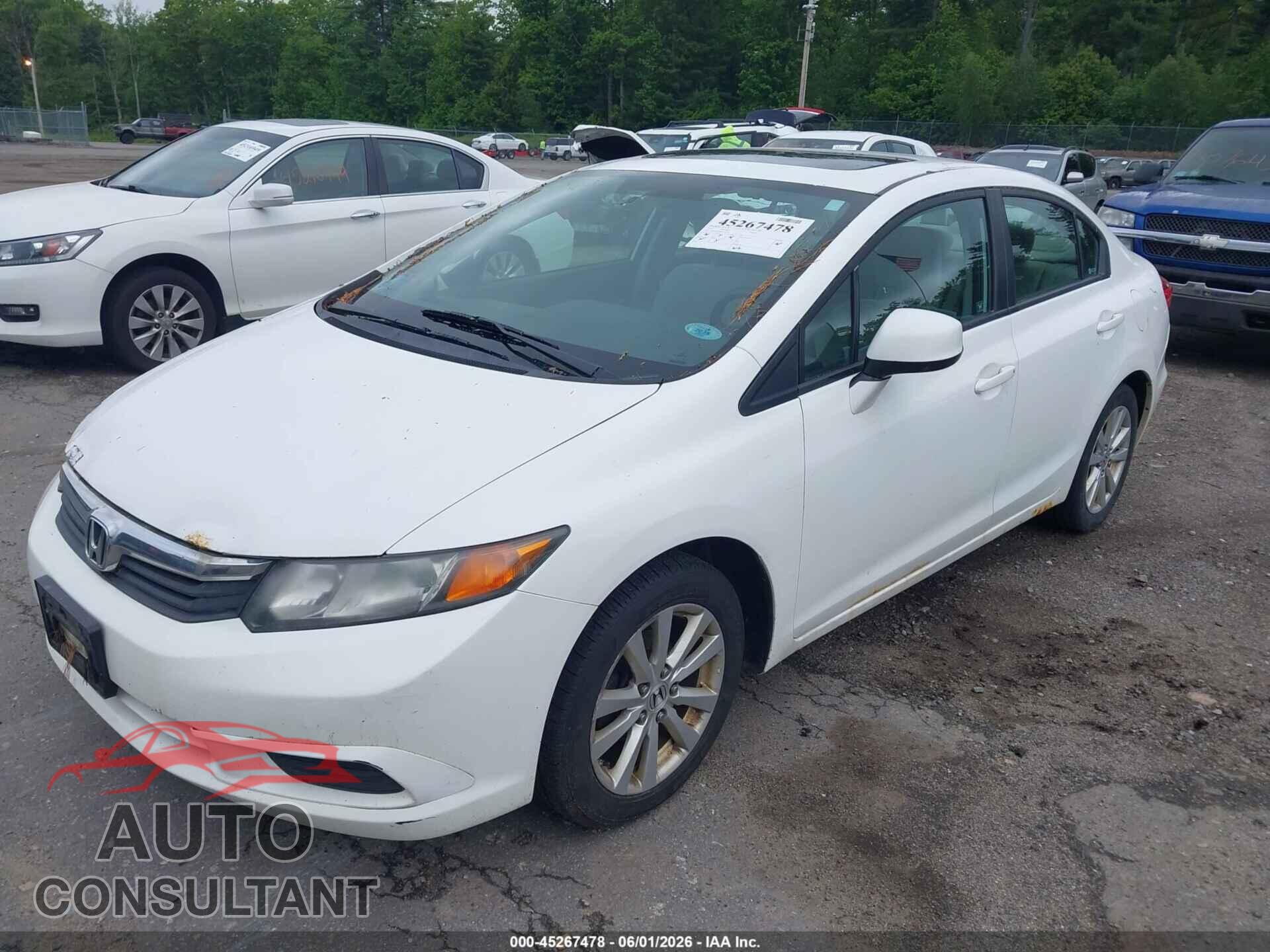 HONDA CIVIC 2012 - 19XFB2F86CE355392