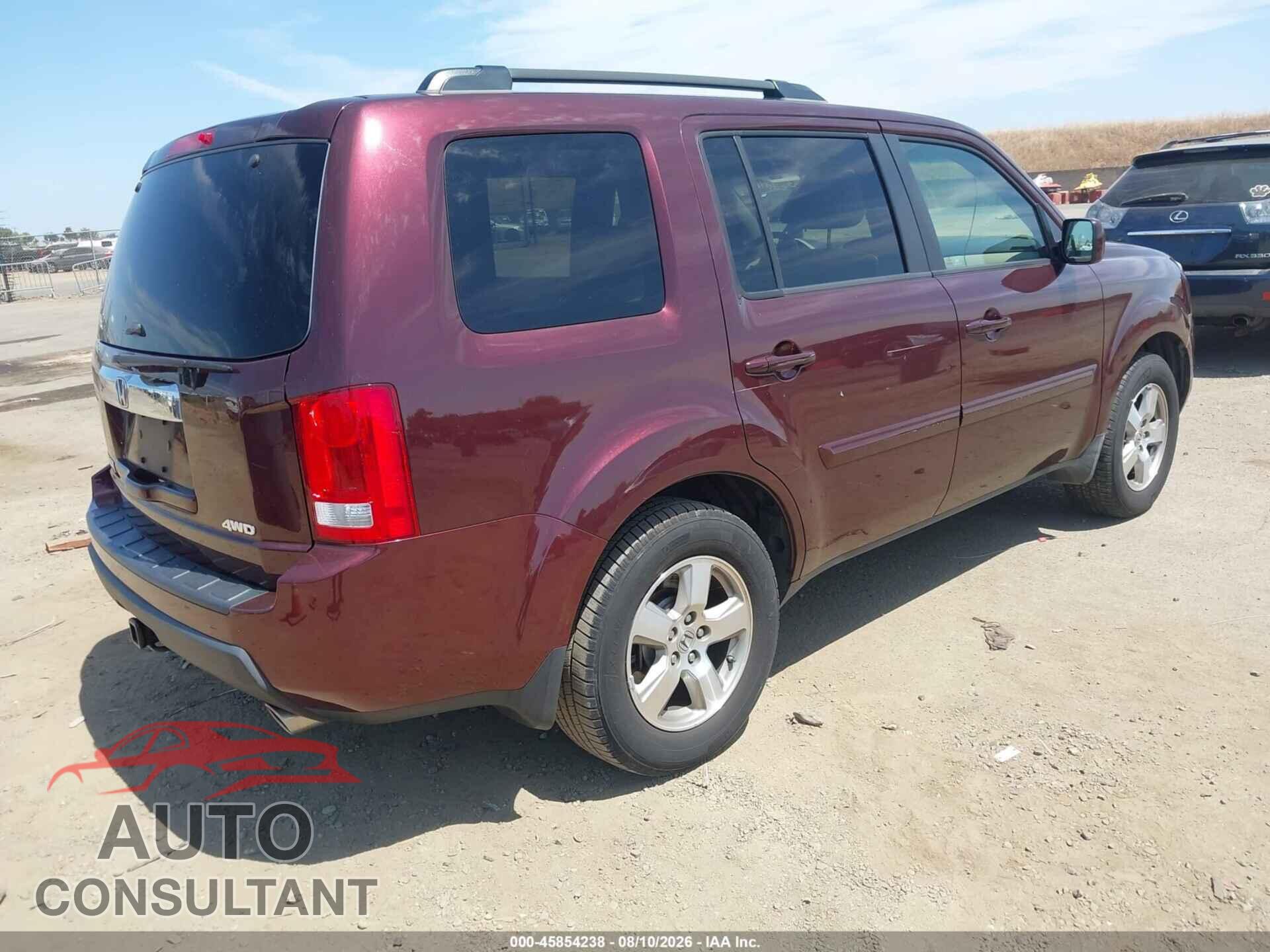 HONDA PILOT 2011 - 5FNYF4H5XBB057531