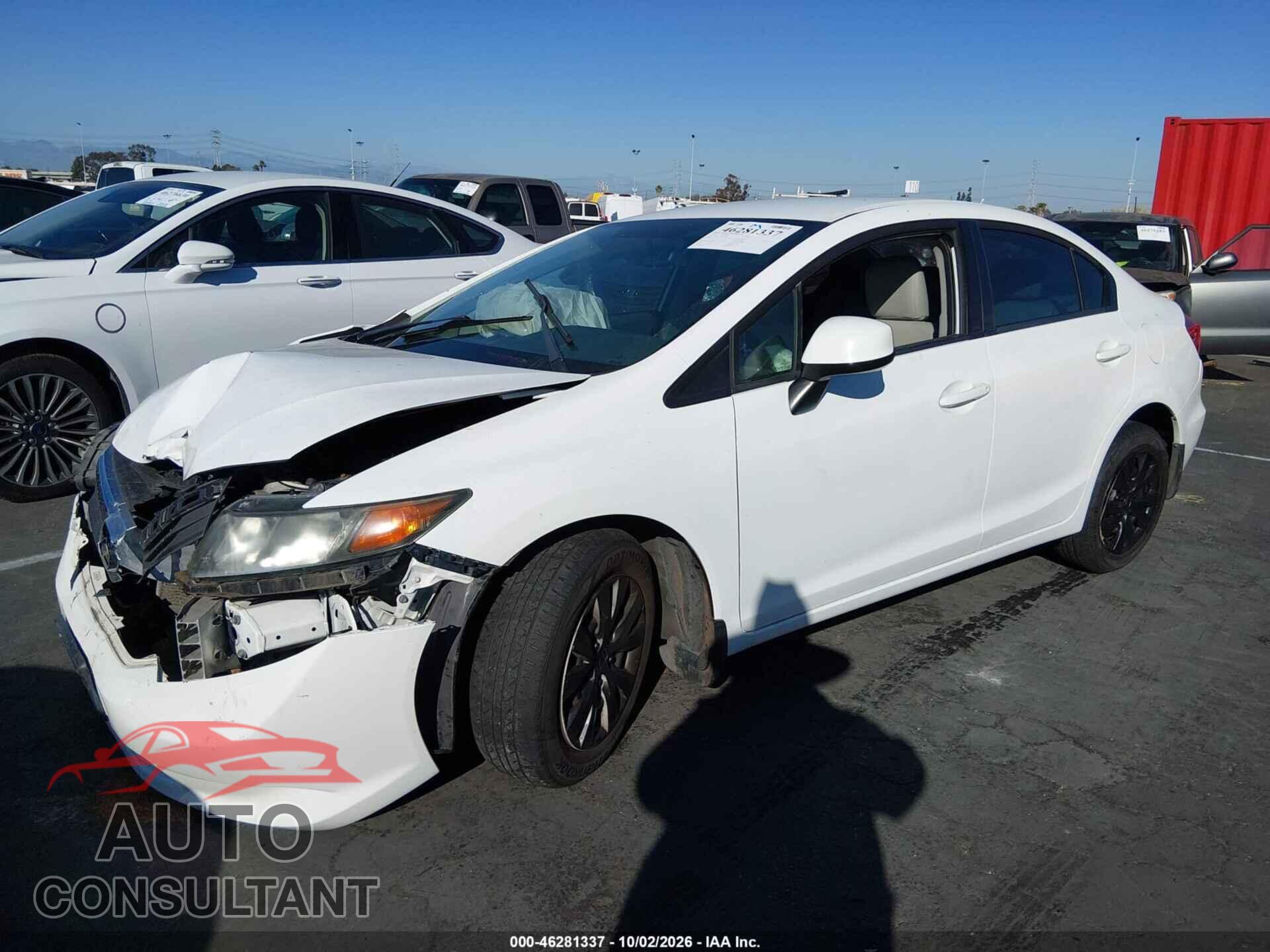 HONDA CIVIC 2012 - 19XFB2F58CE376380