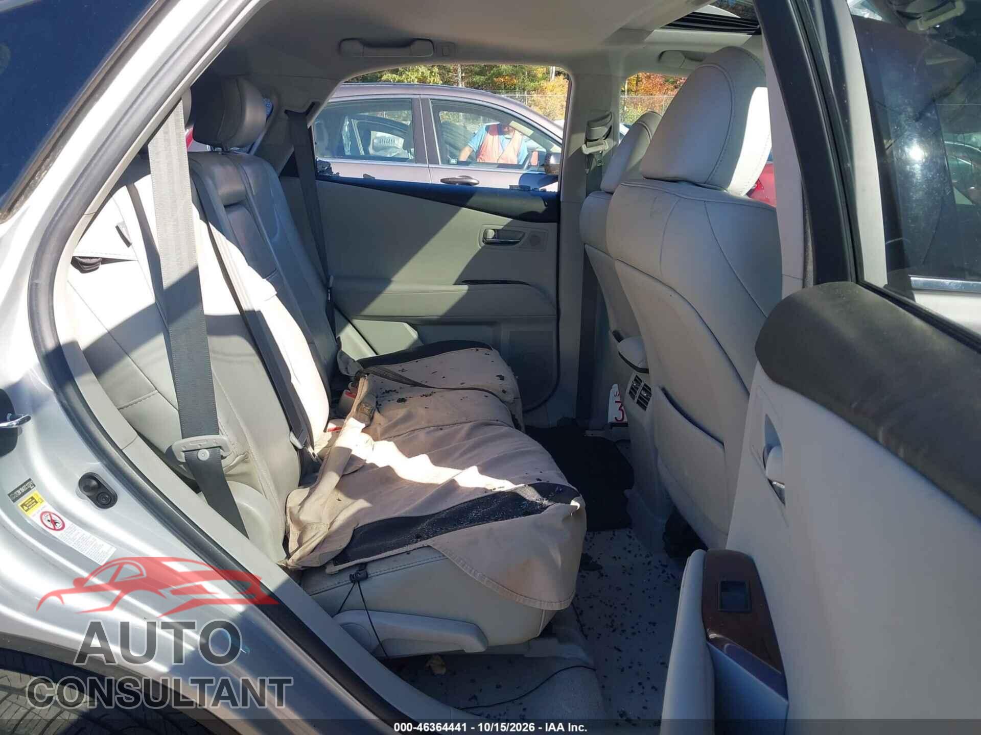 LEXUS RX 350 2012 - 2T2BK1BA2CC123741