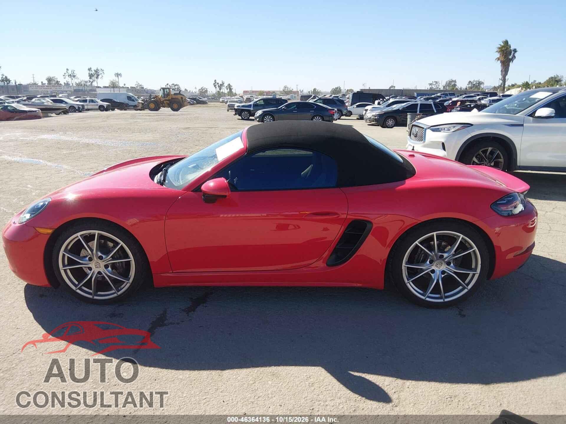 PORSCHE 718 BOXSTER 2017 - WP0CA2A89HS222157