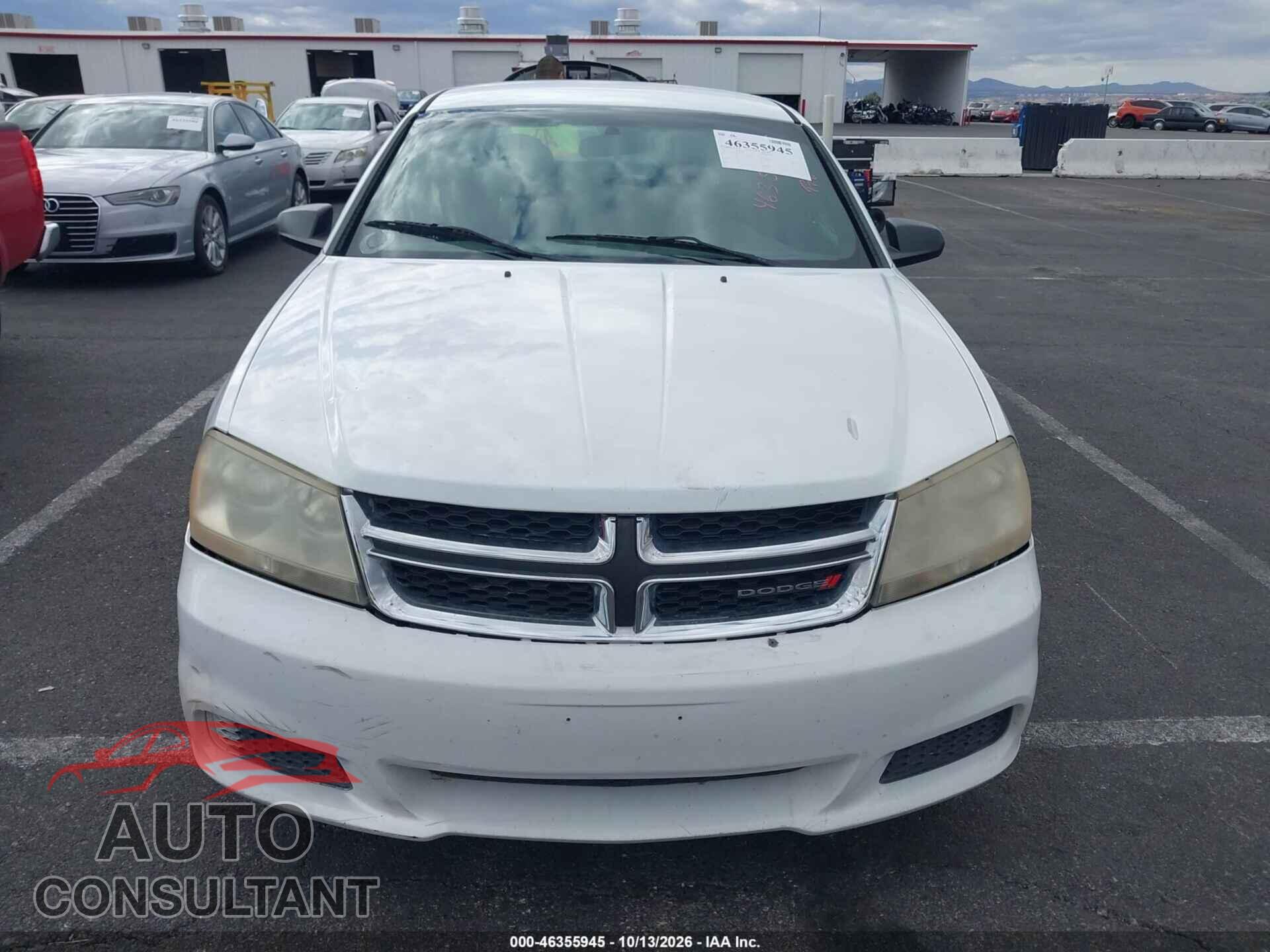 DODGE AVENGER 2013 - 1C3CDZAB6DN537328
