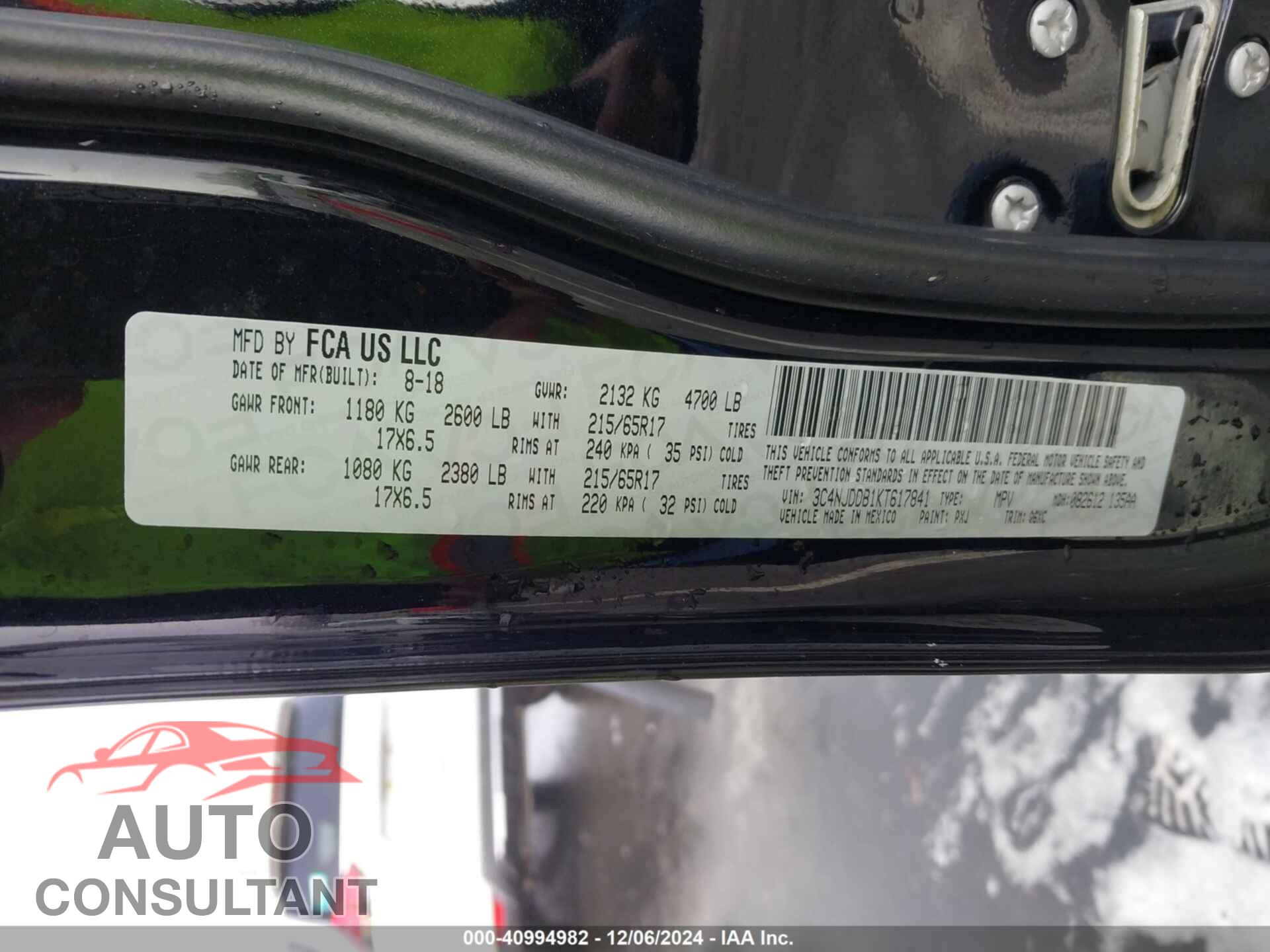 JEEP COMPASS 2019 - 3C4NJDDB1KT617841