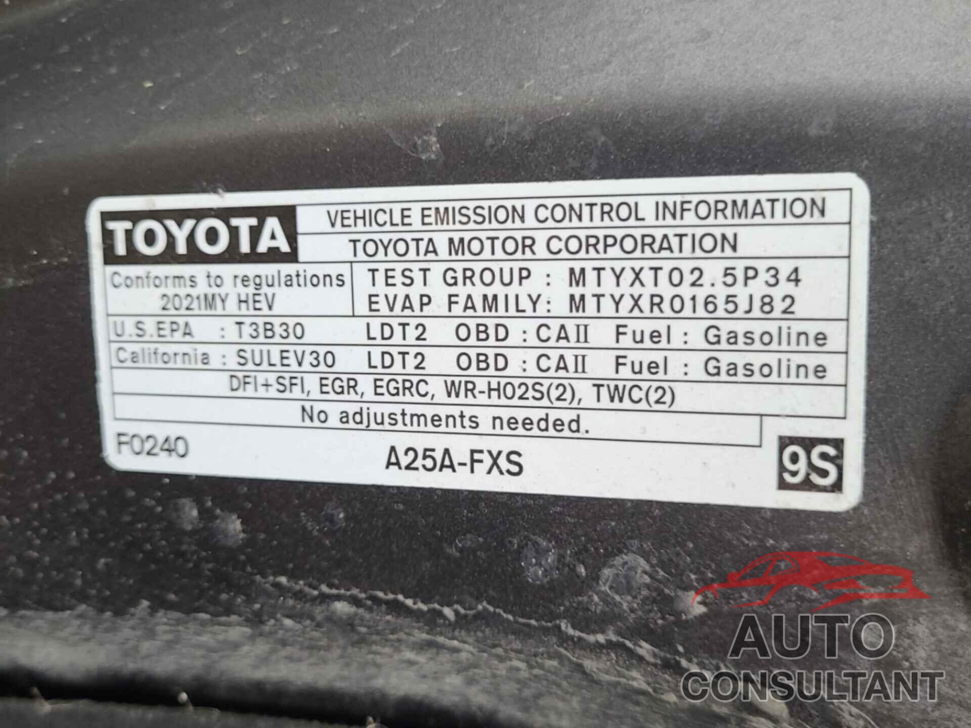 TOYOTA HIGHLANDER 2021 - 5TDHBRCH4MS535497