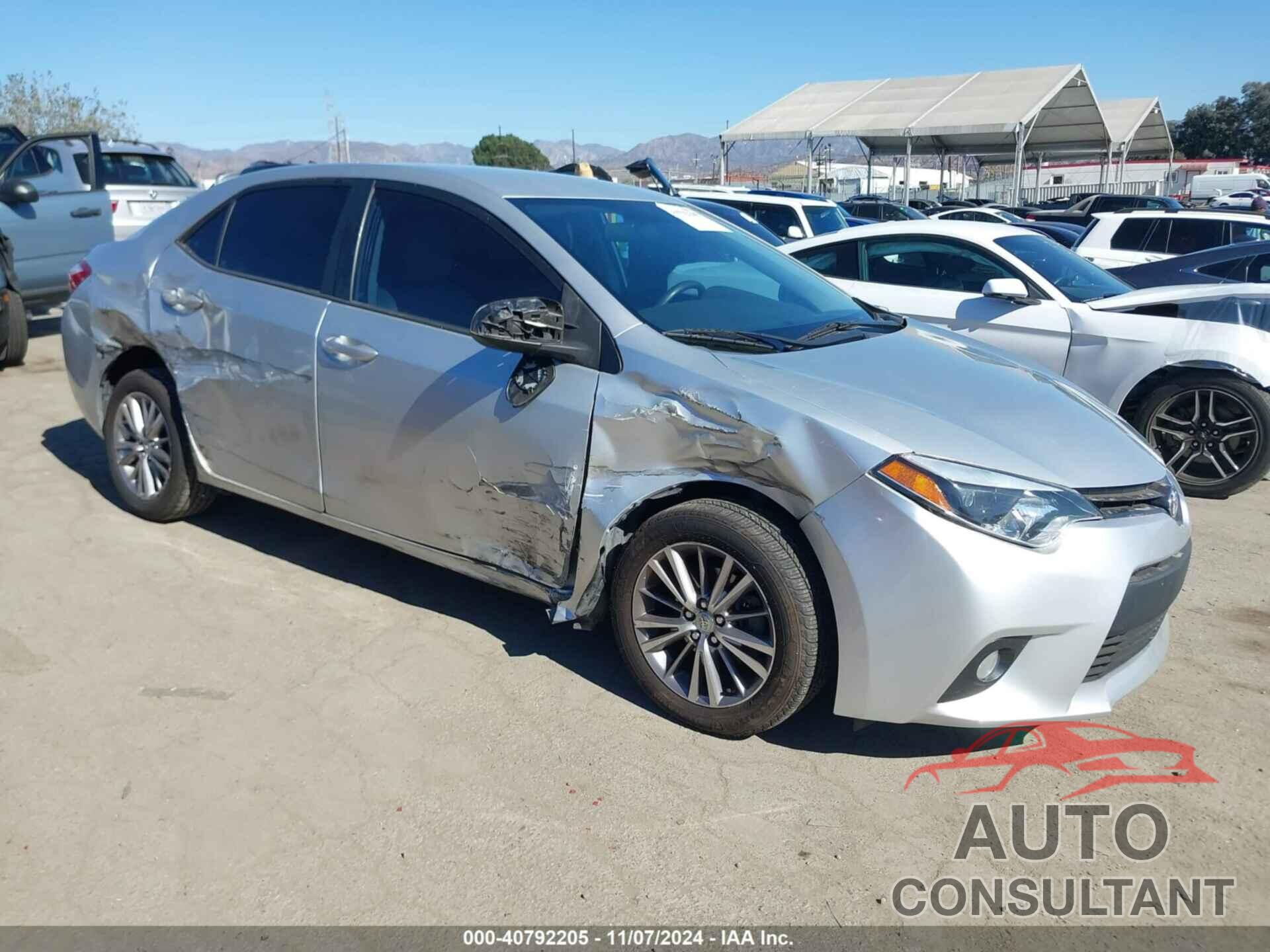 TOYOTA COROLLA 2015 - 5YFBURHE6FP321816