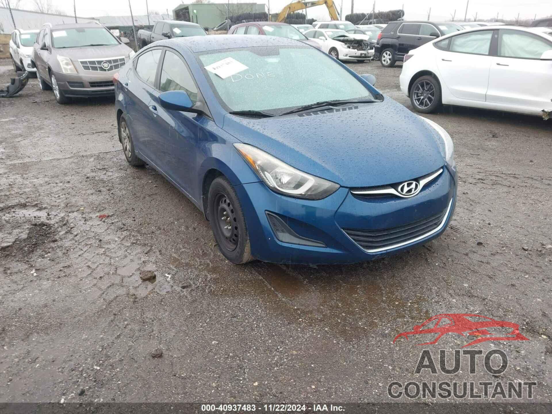 HYUNDAI ELANTRA 2016 - KMHDH4AE9GU643635