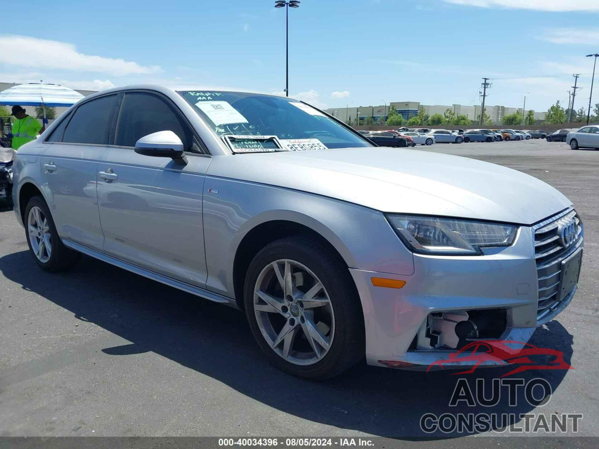 AUDI A4 2018 - WAUKMAF42JA113700