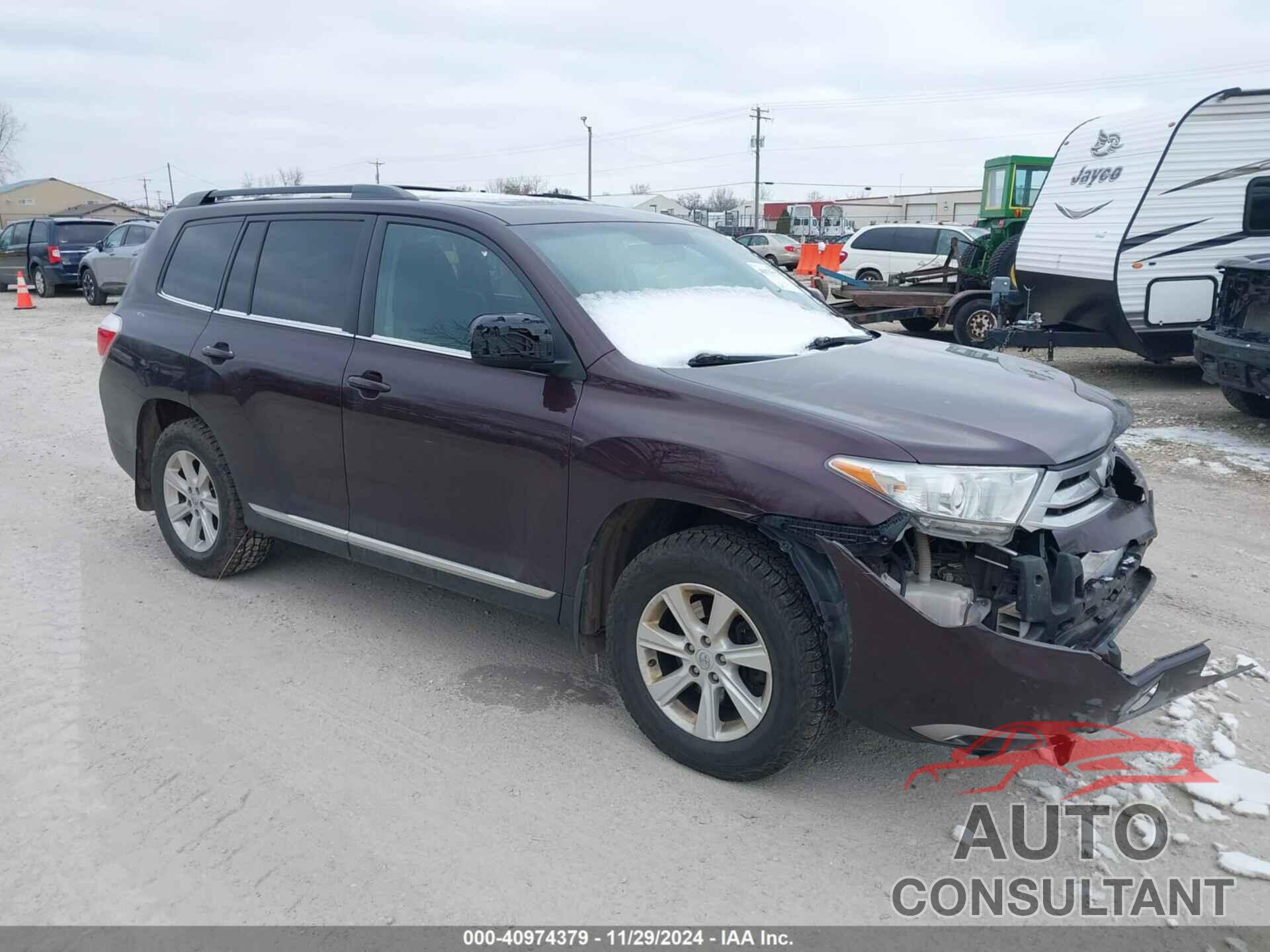 TOYOTA HIGHLANDER 2013 - 5TDBK3EH0DS272912