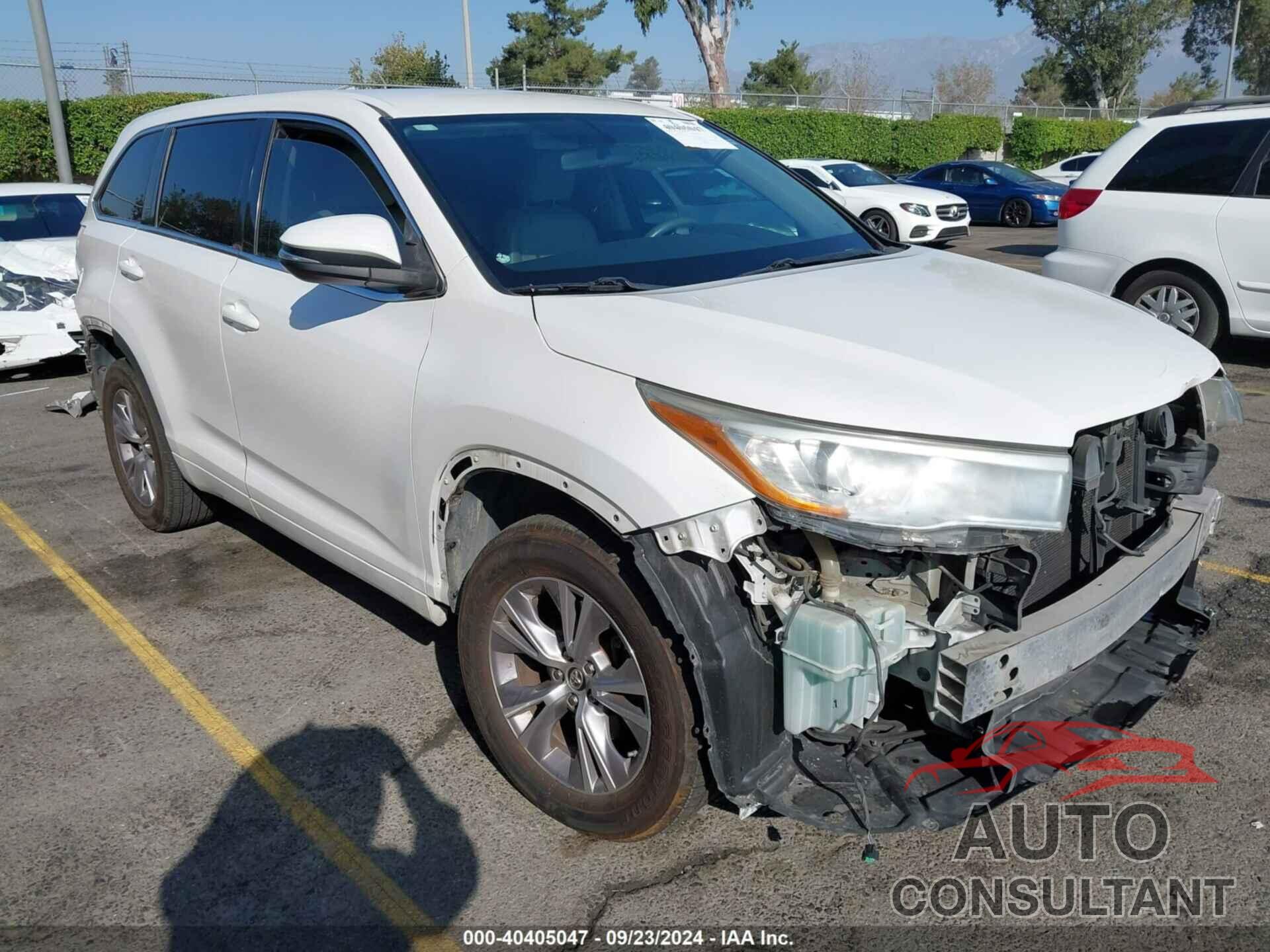 TOYOTA HIGHLANDER 2016 - 5TDZKRFH5GS145190