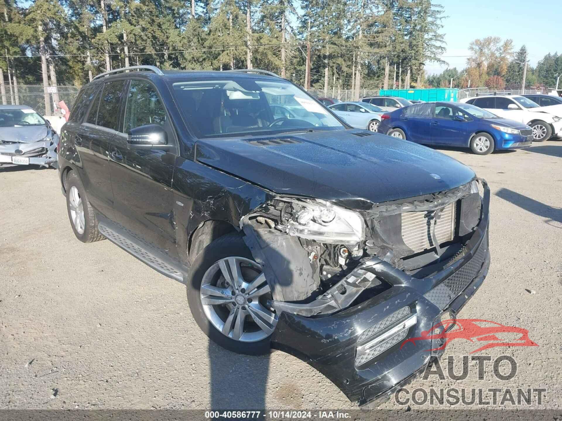 MERCEDES-BENZ ML 350 BLUETEC 2012 - 4JGDA2EB4CA060894