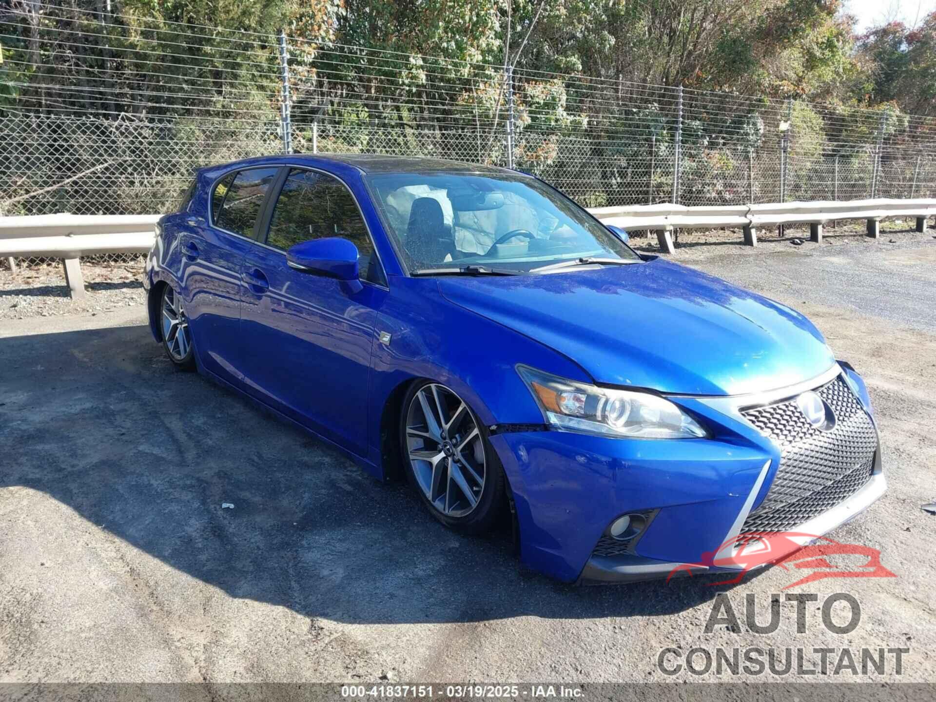 LEXUS CT 200H 2014 - JTHKD5BHXE2187707