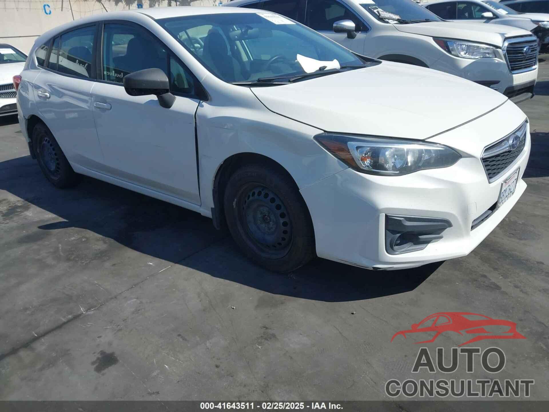 SUBARU IMPREZA 2018 - 4S3GTAA6XJ3729301