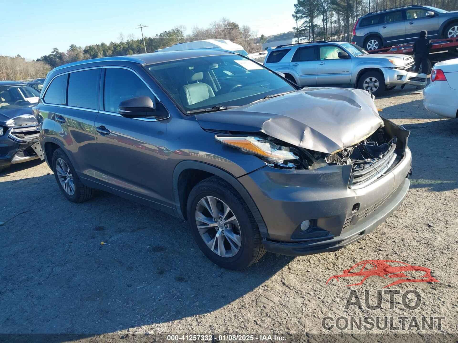 TOYOTA HIGHLANDER 2015 - 5TDKKRFH1FS117967