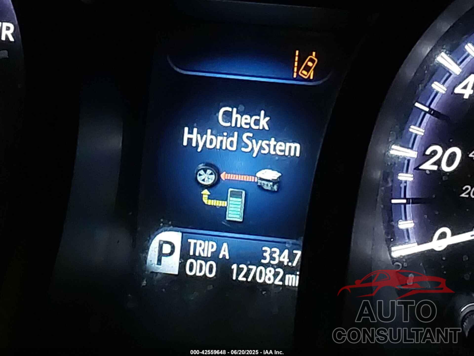 TOYOTA AVALON HYBRID 2017 - 4T1BD1EB6HU058952
