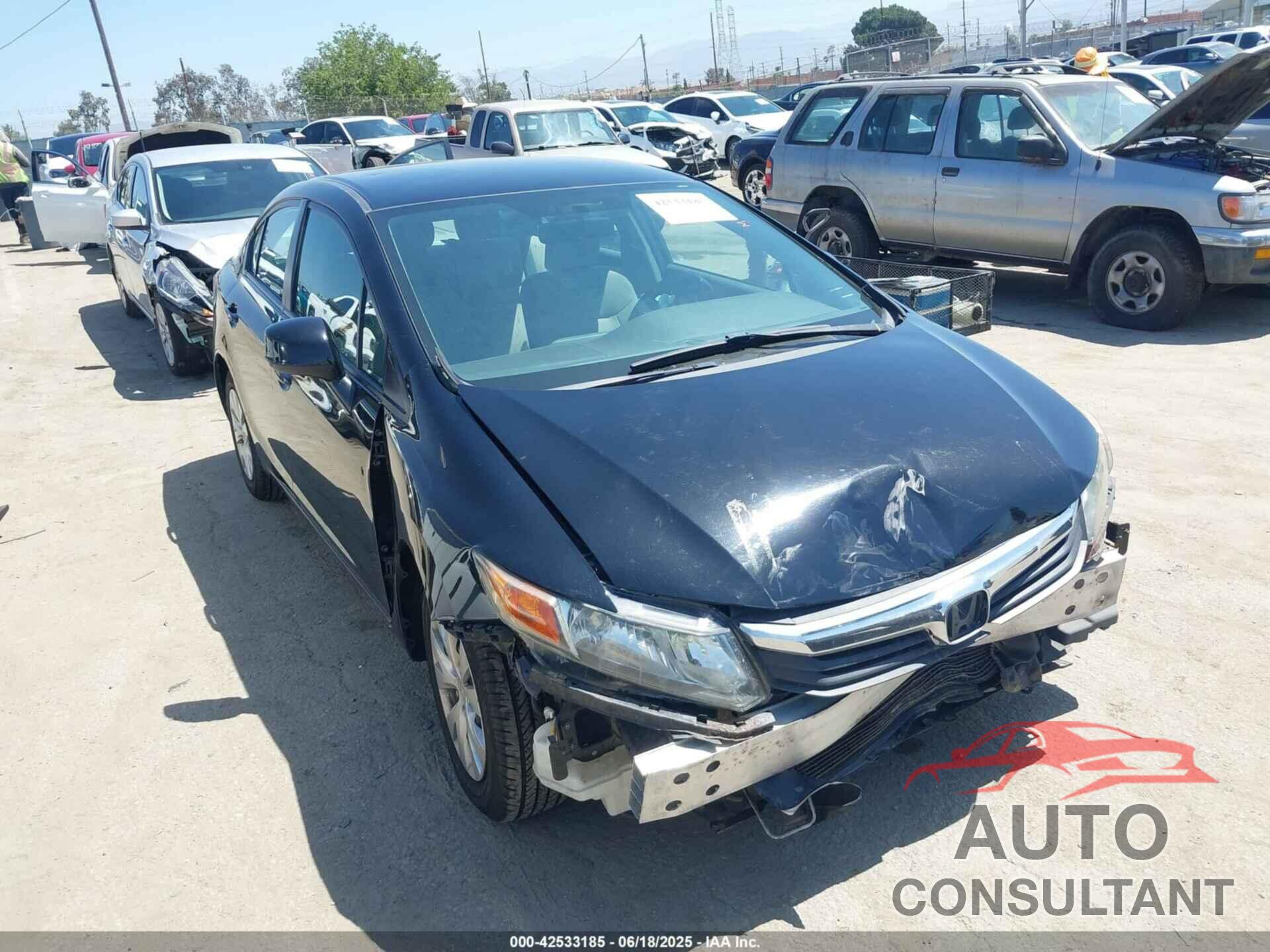 HONDA CIVIC 2012 - 19XFB2F54CE012652
