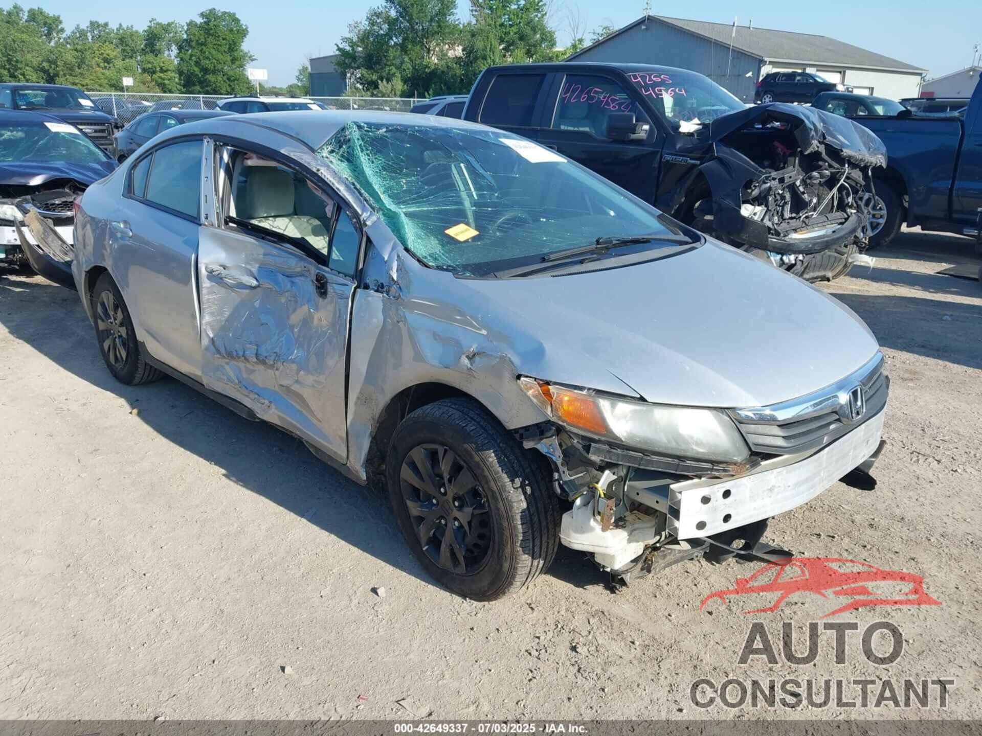 HONDA CIVIC 2012 - 19XFB2F56CE002947