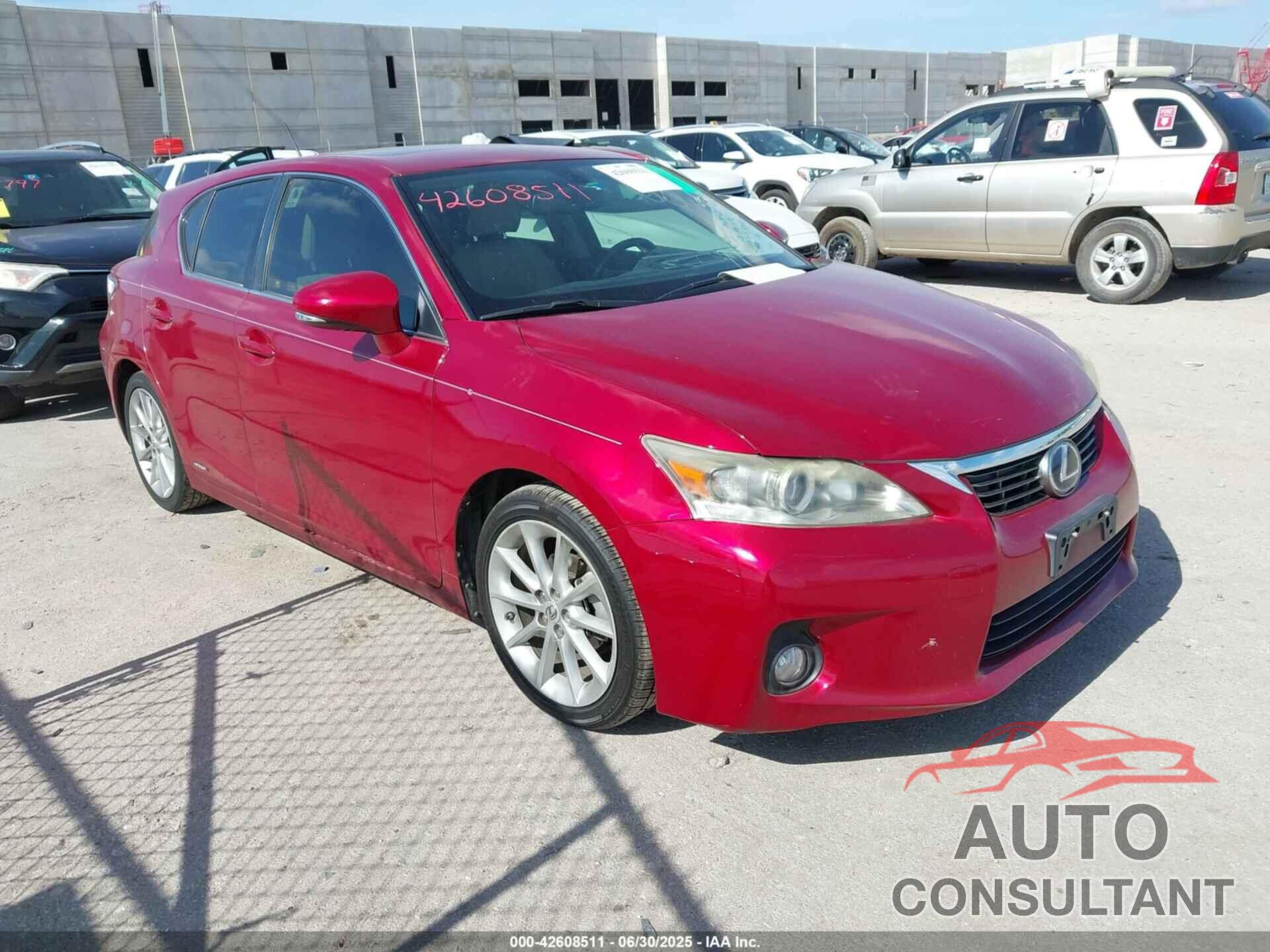 LEXUS CT 200H 2011 - JTHKD5BH5B2046412