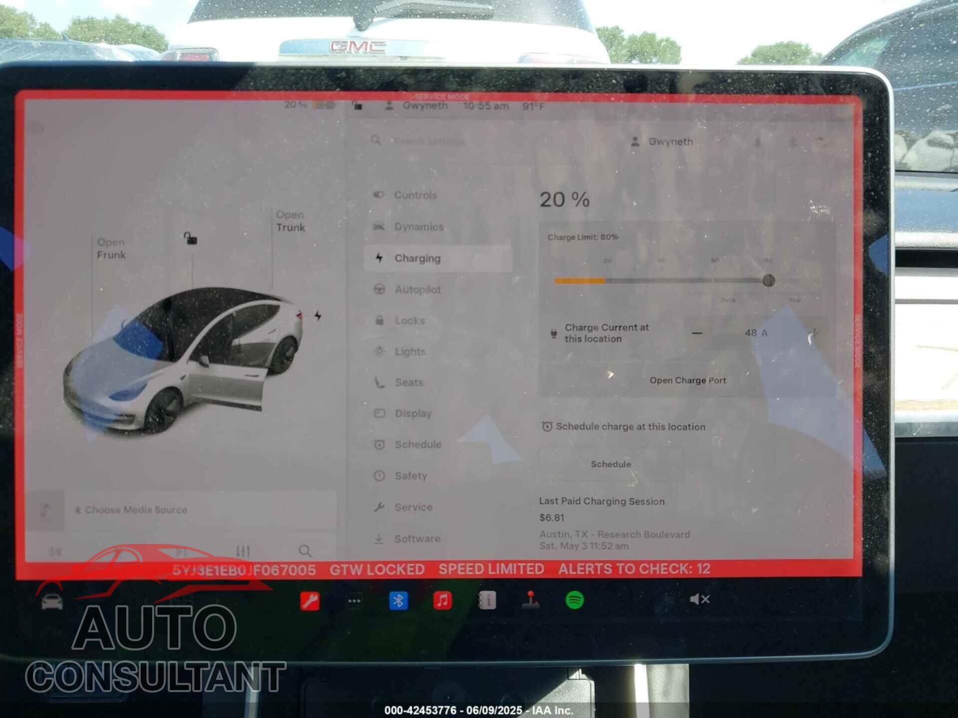 TESLA MODEL 3 2018 - 5YJ3E1EB0JF067005
