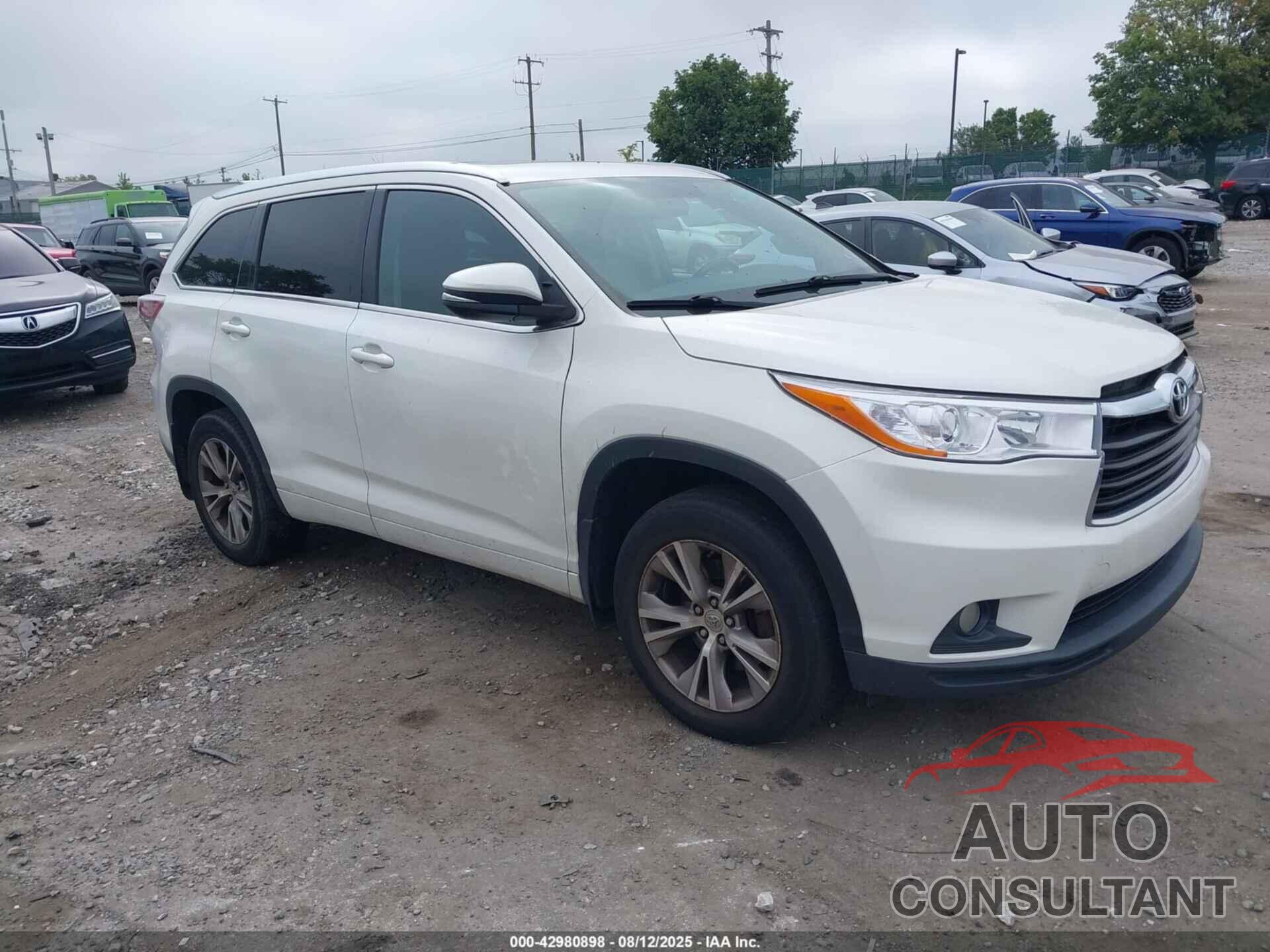 TOYOTA HIGHLANDER 2014 - 5TDJKRFH7ES057008