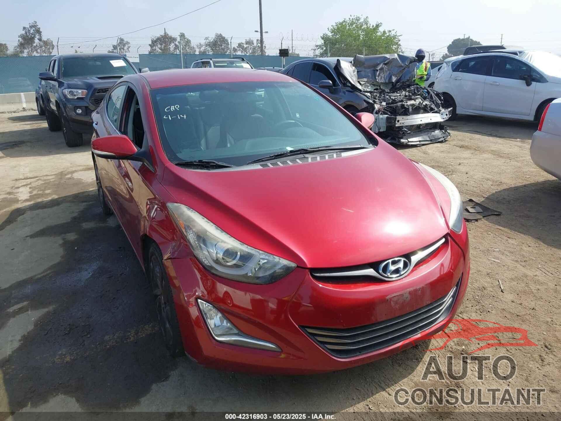 HYUNDAI ELANTRA 2014 - 5NPDH4AEXEH490212