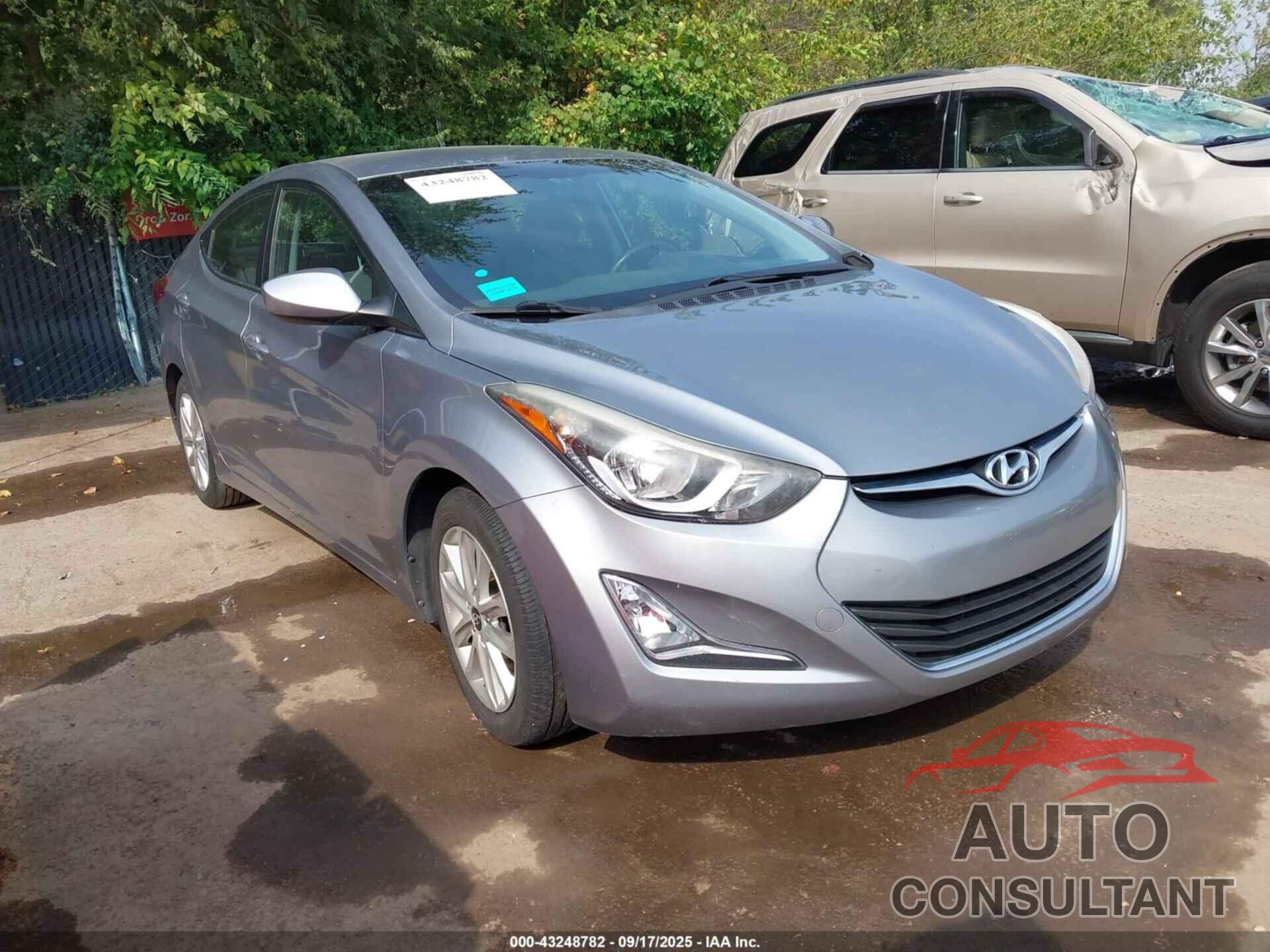 HYUNDAI ELANTRA 2014 - KMHDH4AE3EU182784