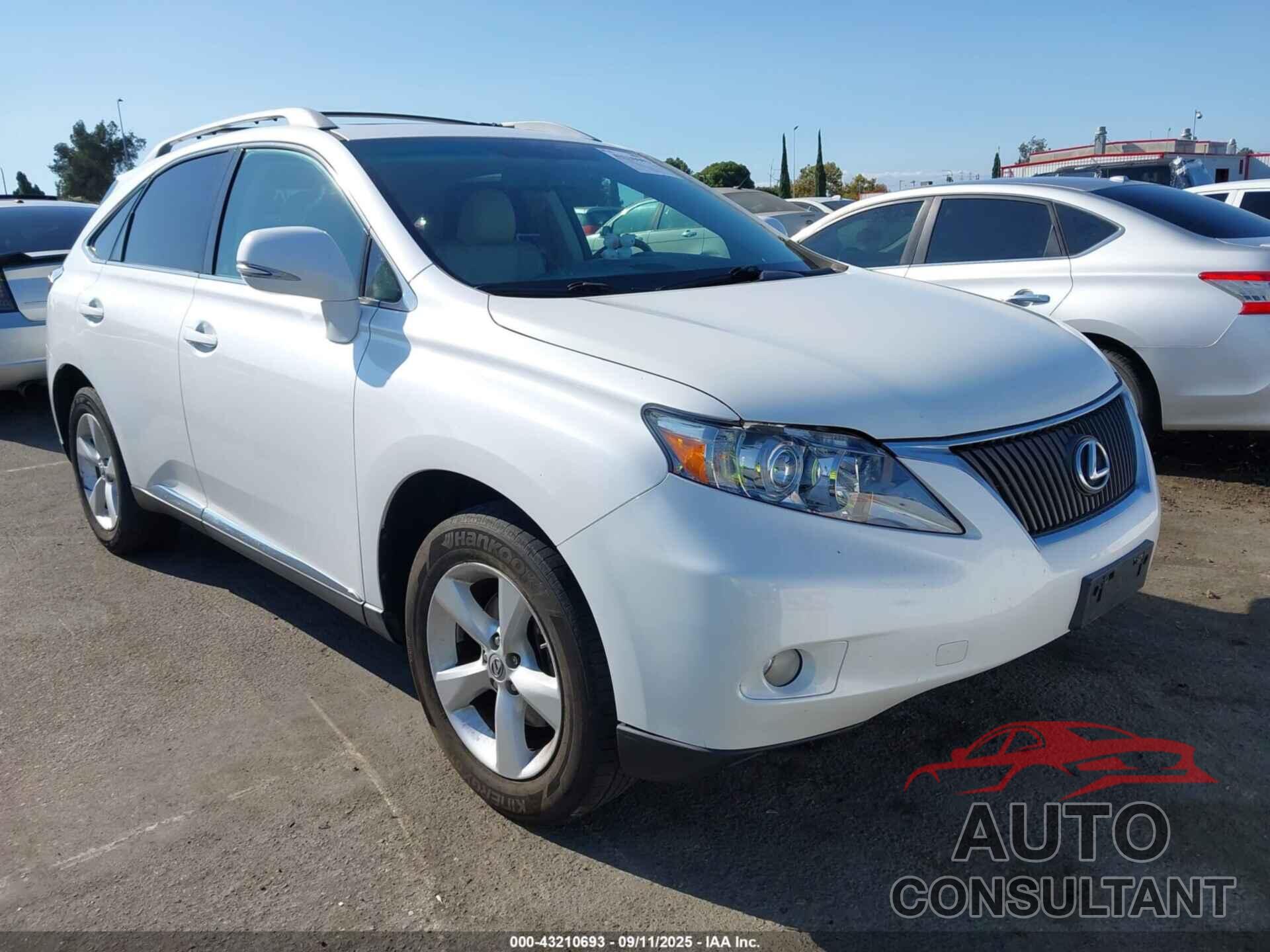 LEXUS RX 350 2010 - 2T2ZK1BA2AC032495