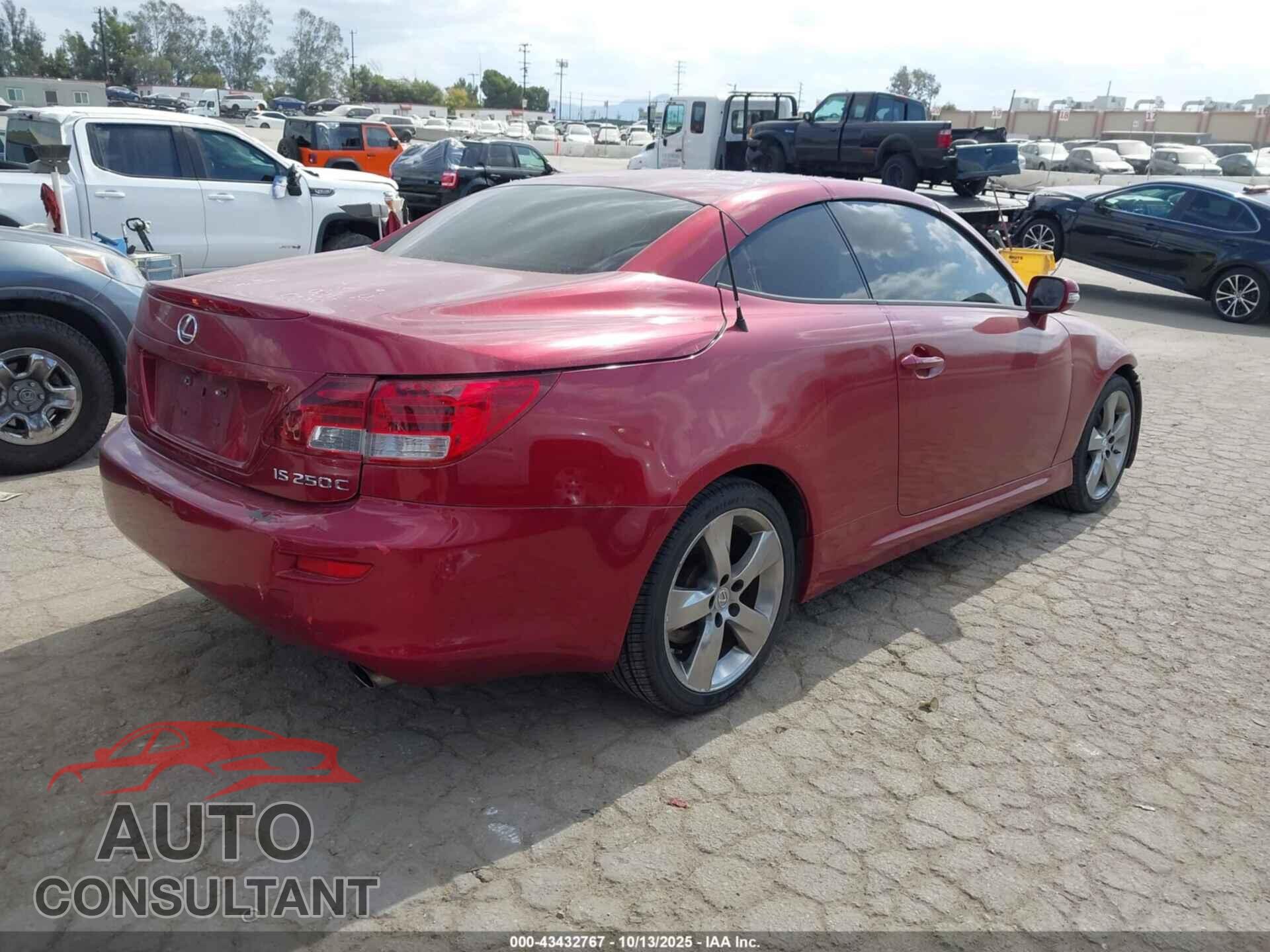 LEXUS IS 250C 2011 - JTHFF2C23B2521219