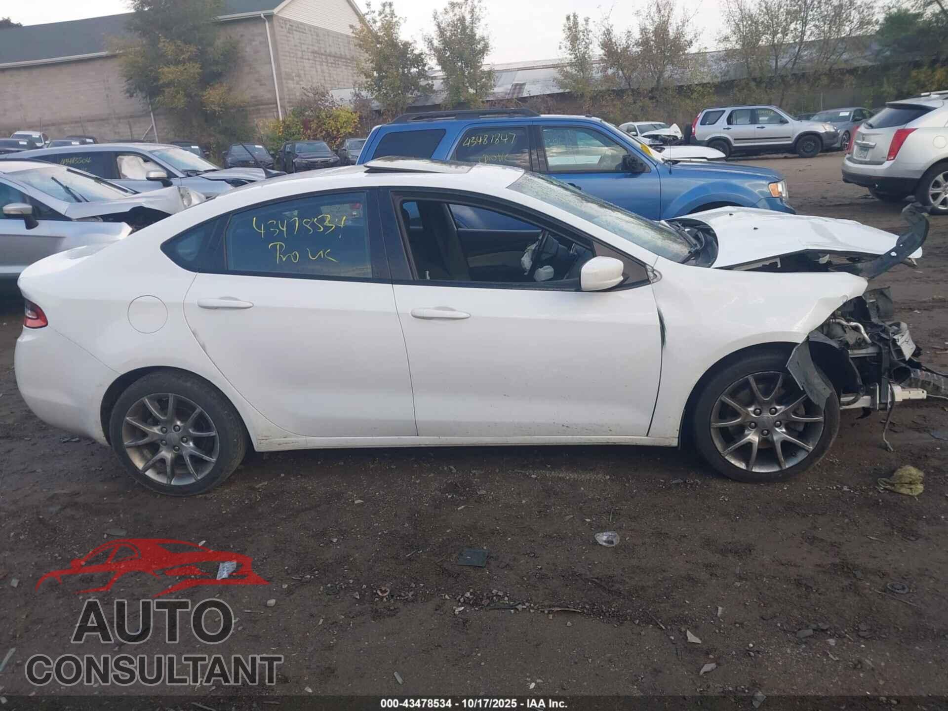 DODGE DART 2015 - 1C3CDFBB7FD182191