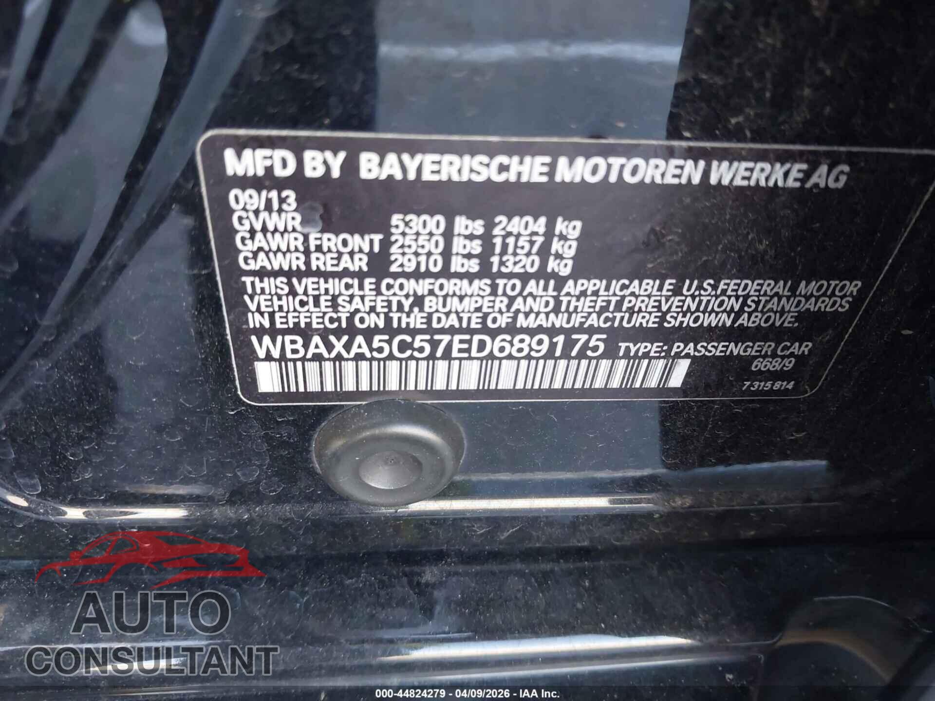 BMW 535D 2014 - WBAXA5C57ED689175