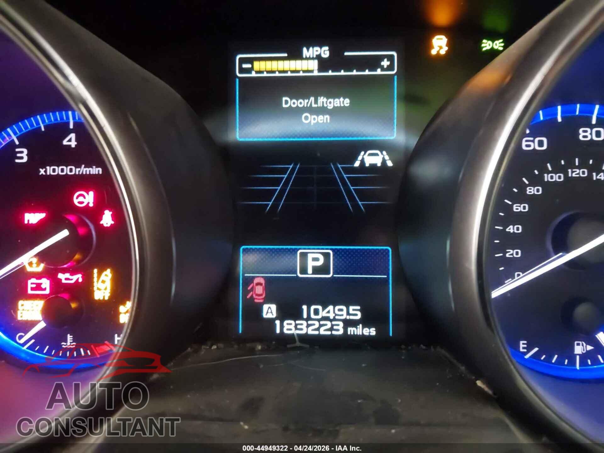 SUBARU OUTBACK 2019 - 4S4BSABC2K3373473