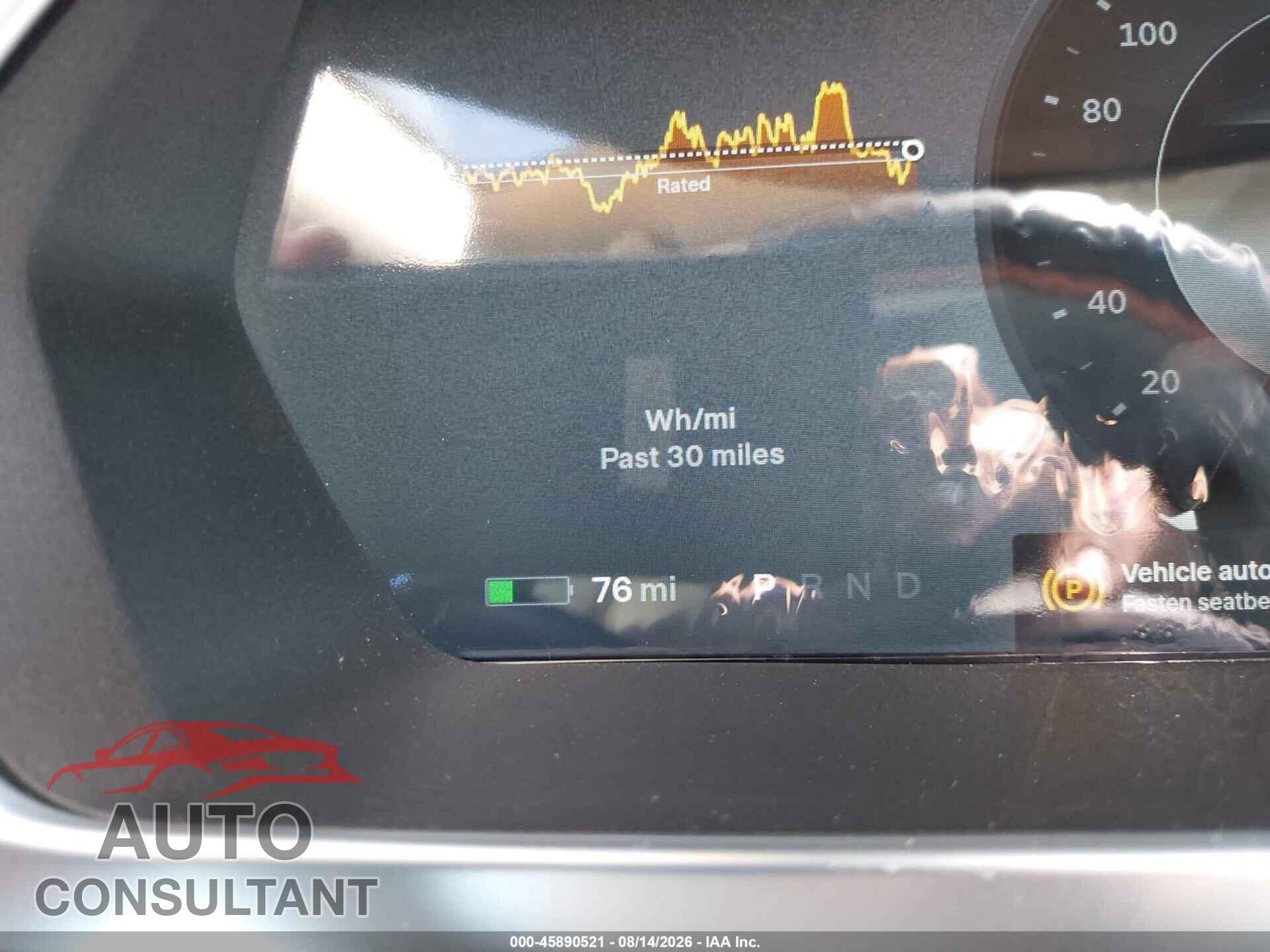 TESLA MODEL S 2012 - 5YJSA1DP2CFP02751