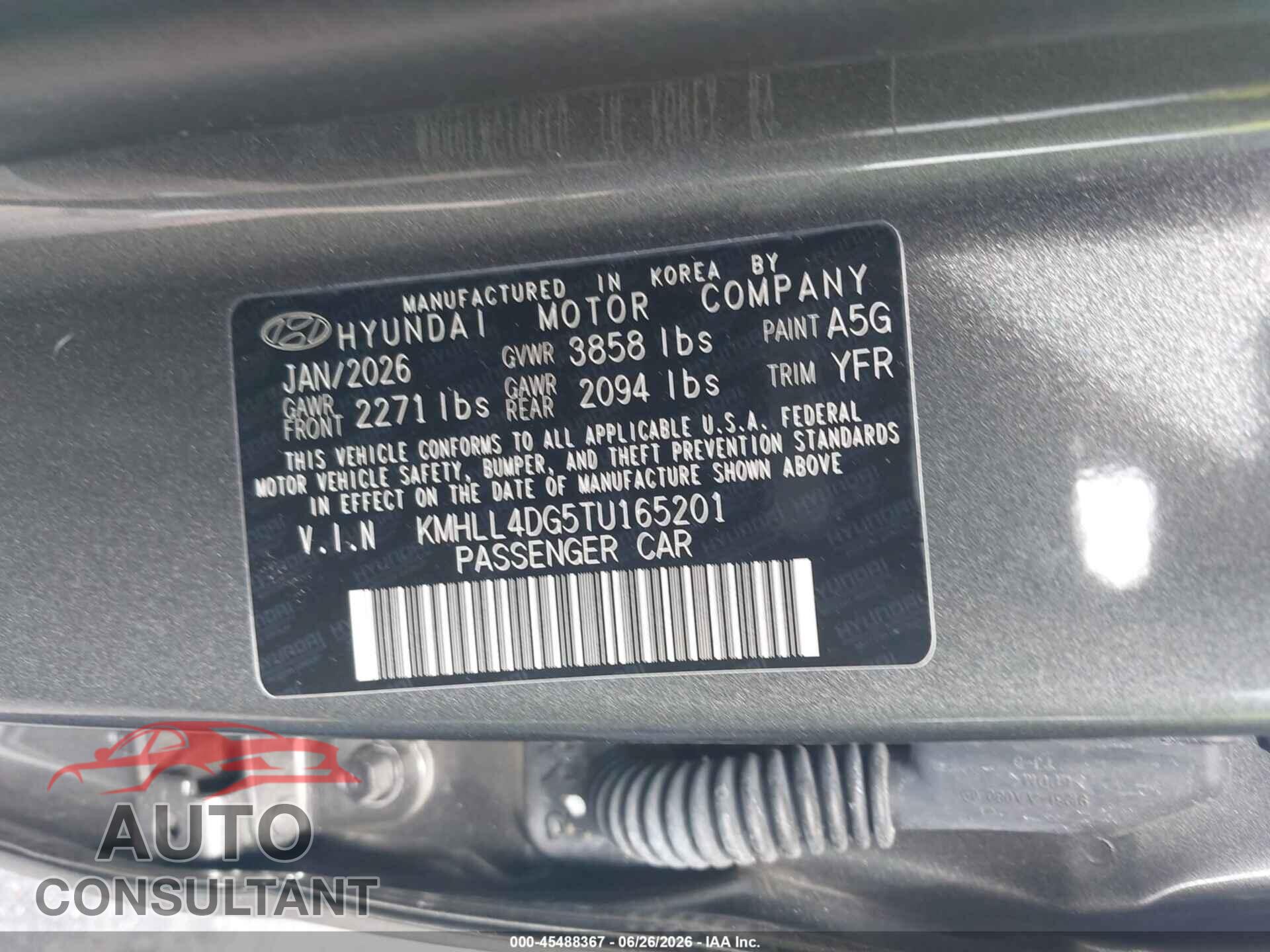 HYUNDAI ELANTRA 2026 - KMHLL4DG5TU165201