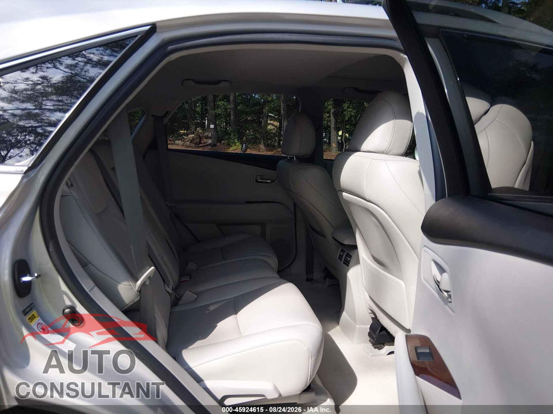LEXUS RX 350 2012 - 2T2BK1BA4CC130769
