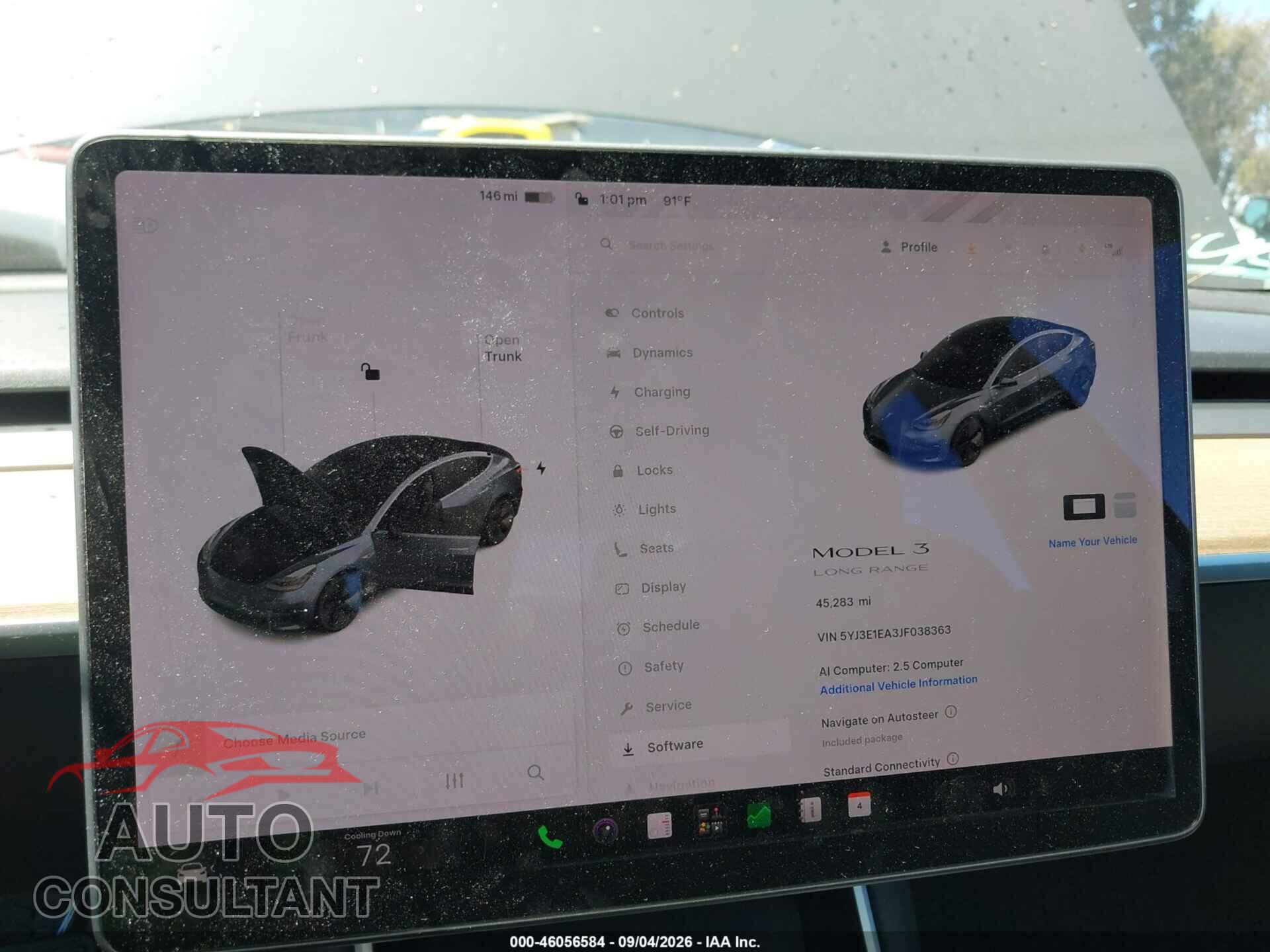 TESLA MODEL 3 2018 - 5YJ3E1EA3JF038363