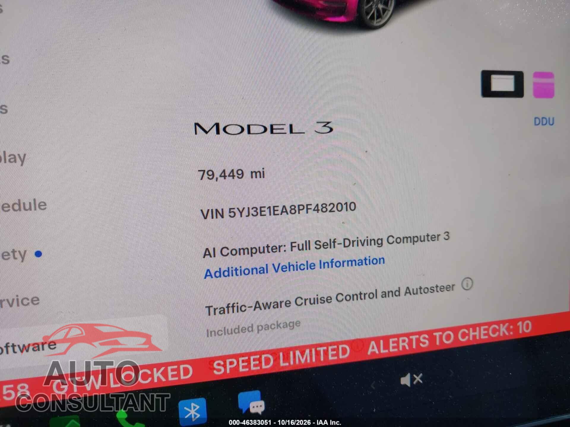TESLA MODEL 3 2023 - 5YJ3E1EA8PF482010