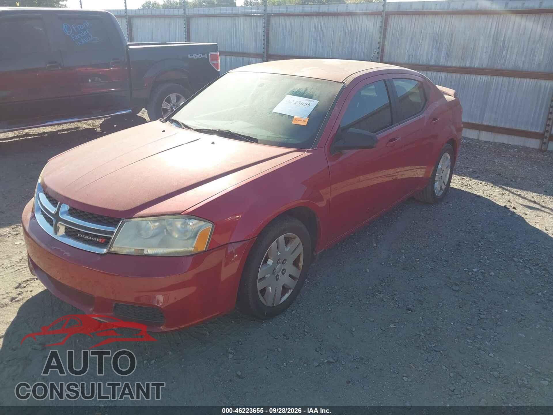 DODGE AVENGER 2013 - 1C3CDZAB3DN610851
