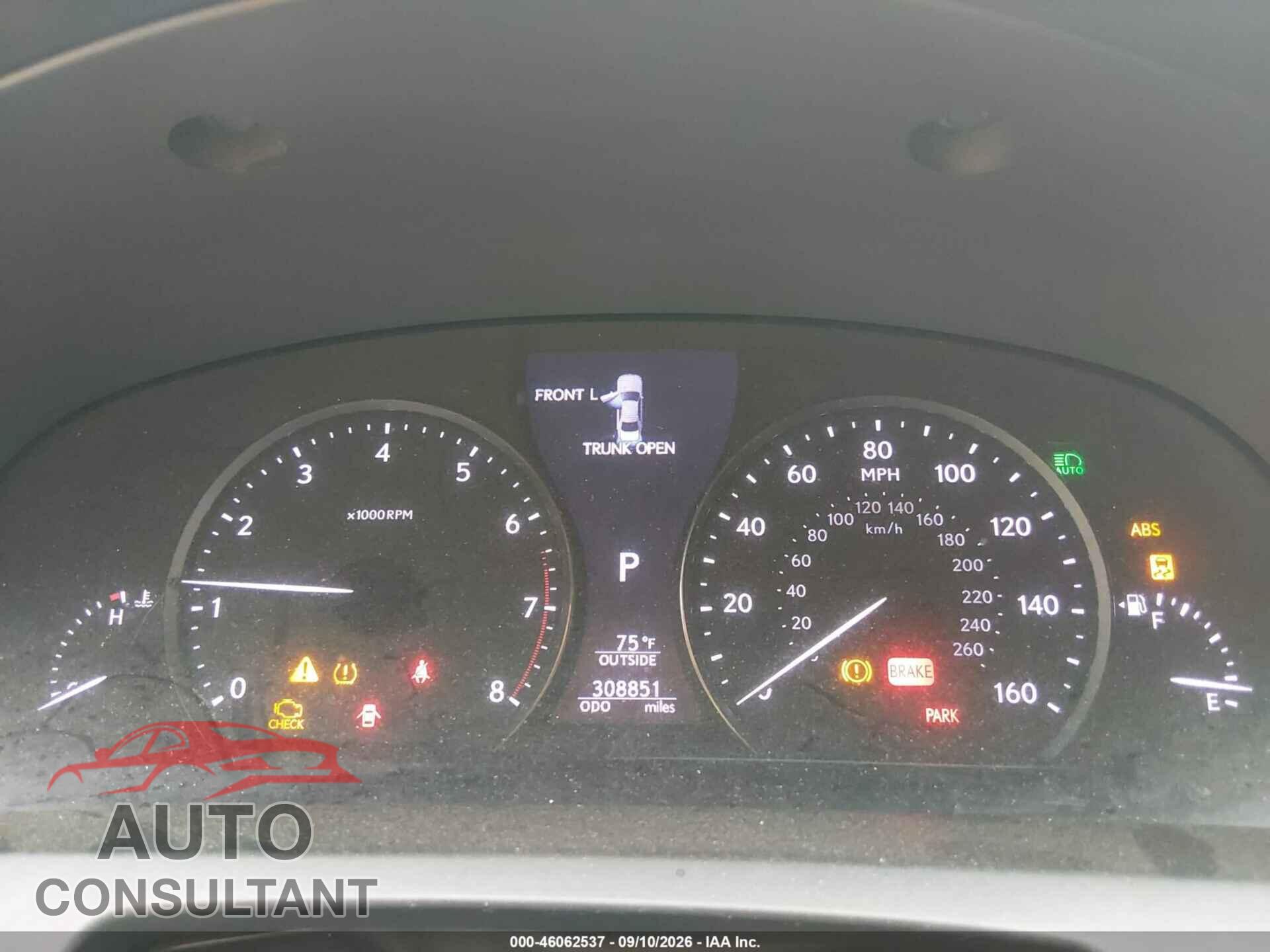 LEXUS LS 460 2013 - JTHGL5EF2D5049305