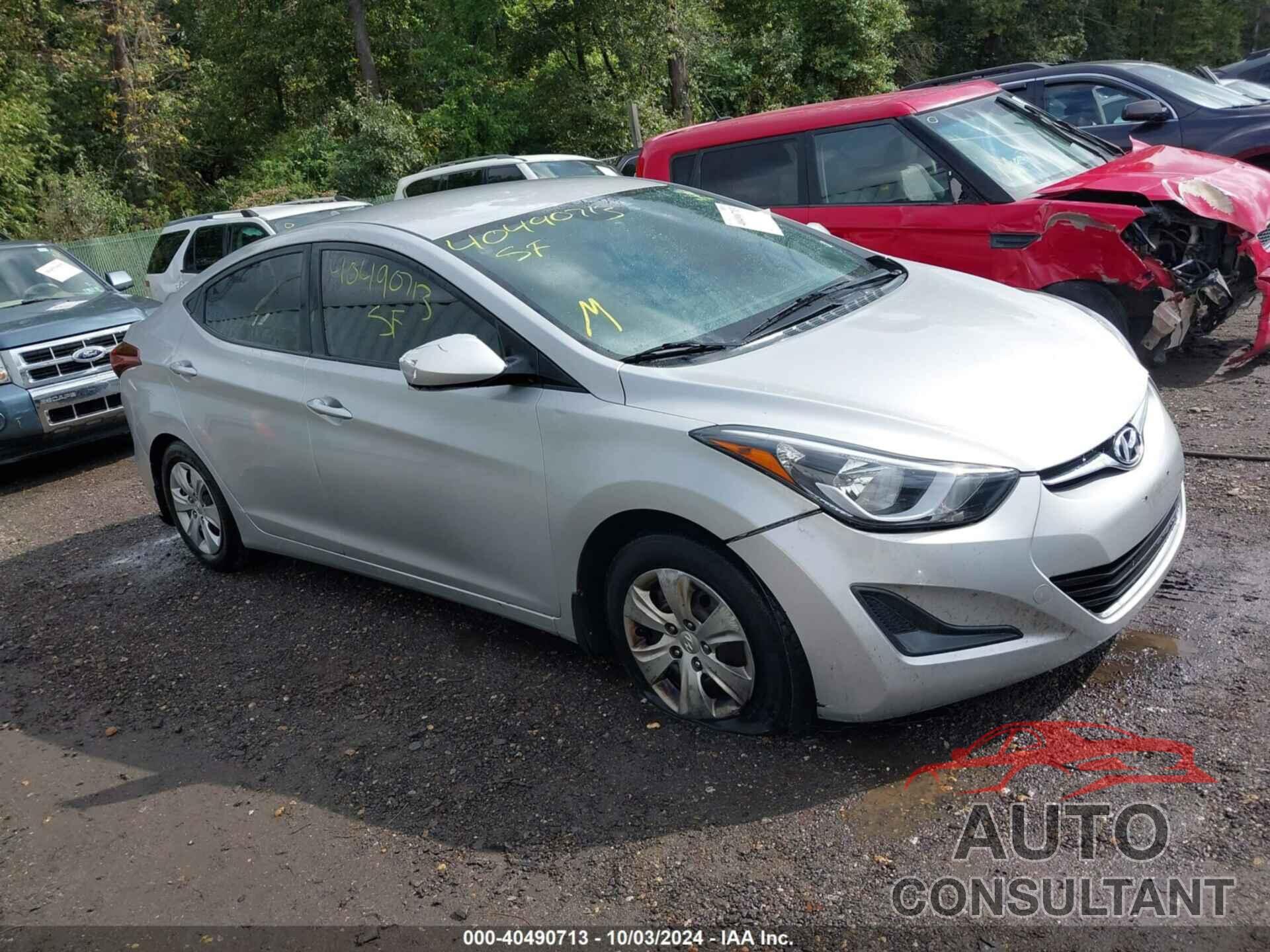 HYUNDAI ELANTRA 2016 - KMHDH4AE8GU479150