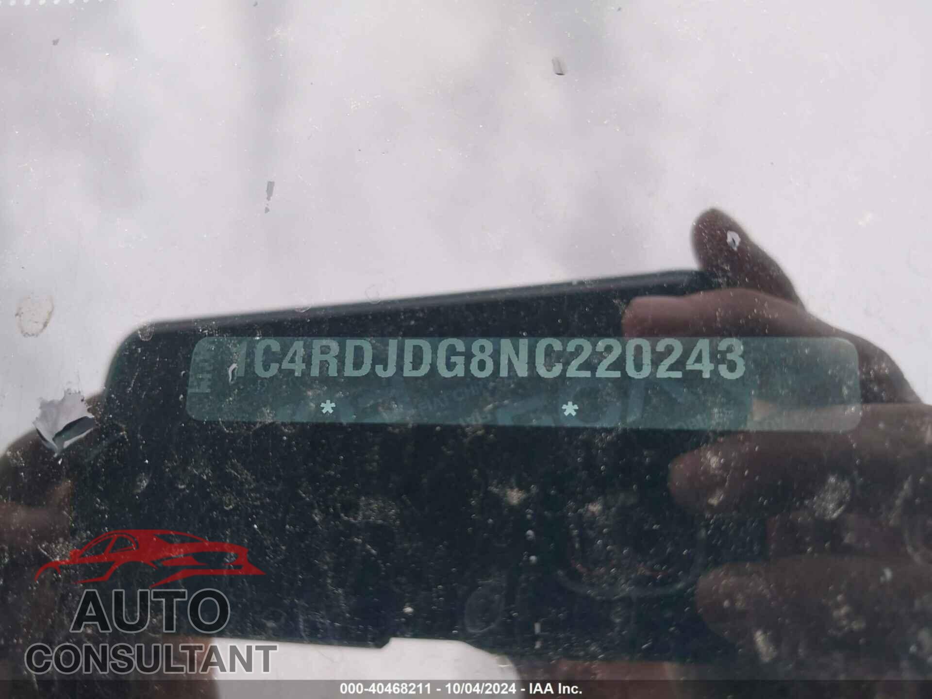 DODGE DURANGO 2022 - 1C4RDJDG8NC220243