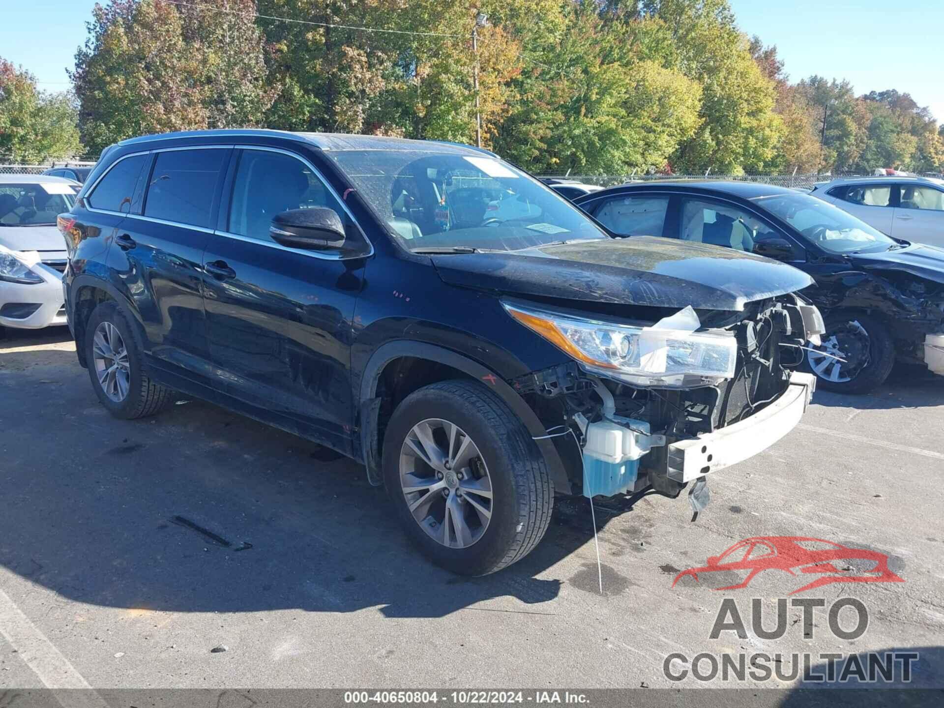 TOYOTA HIGHLANDER 2015 - 5TDJKRFH8FS150833