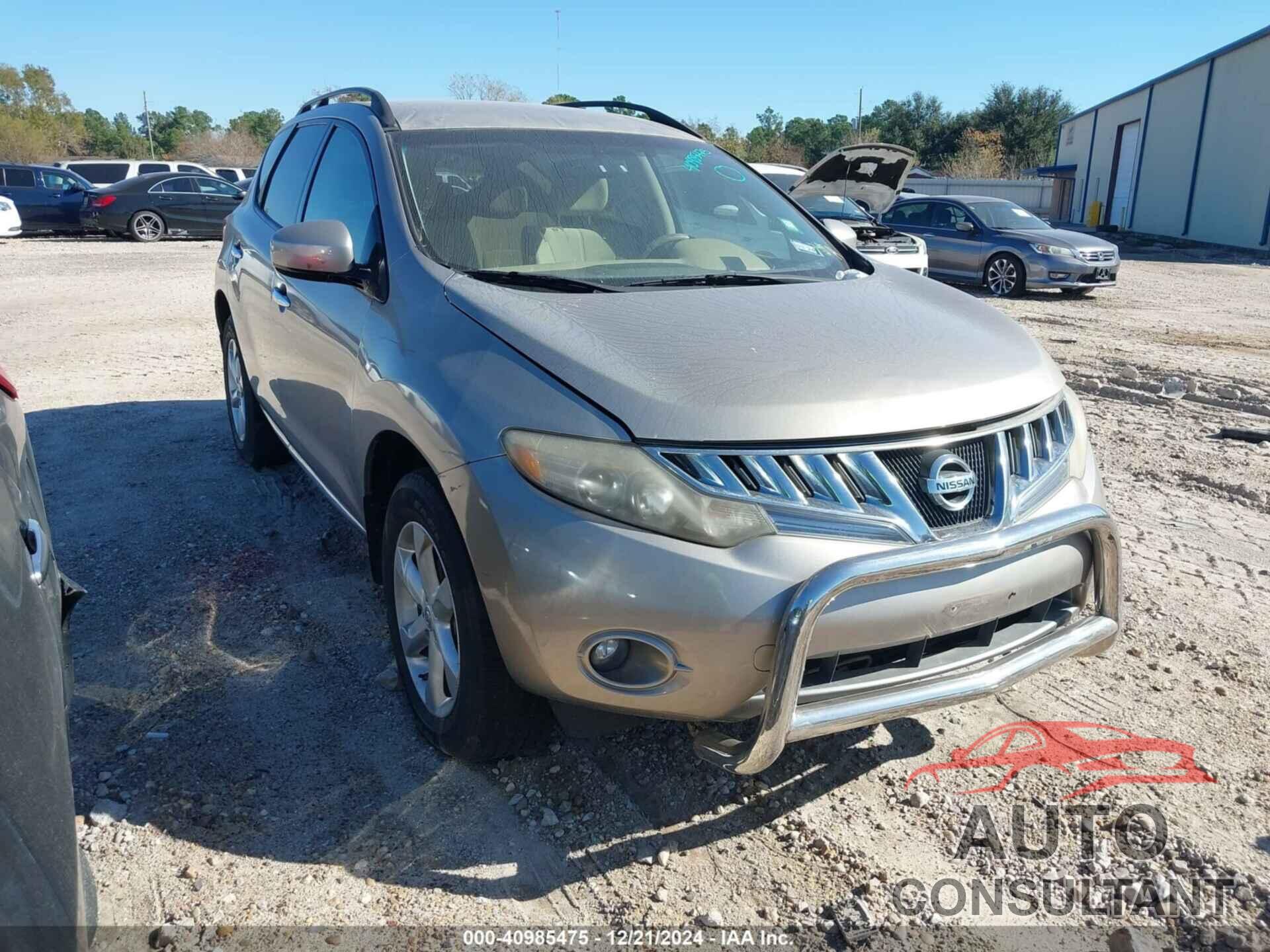 NISSAN MURANO 2010 - JN8AZ1MW5AW106493