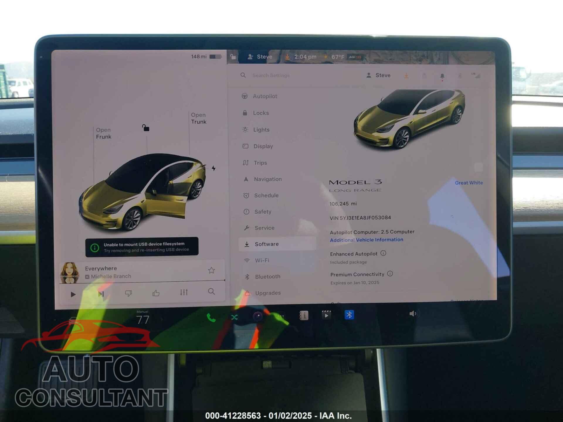TESLA MODEL 3 2018 - 5YJ3E1EA8JF053084