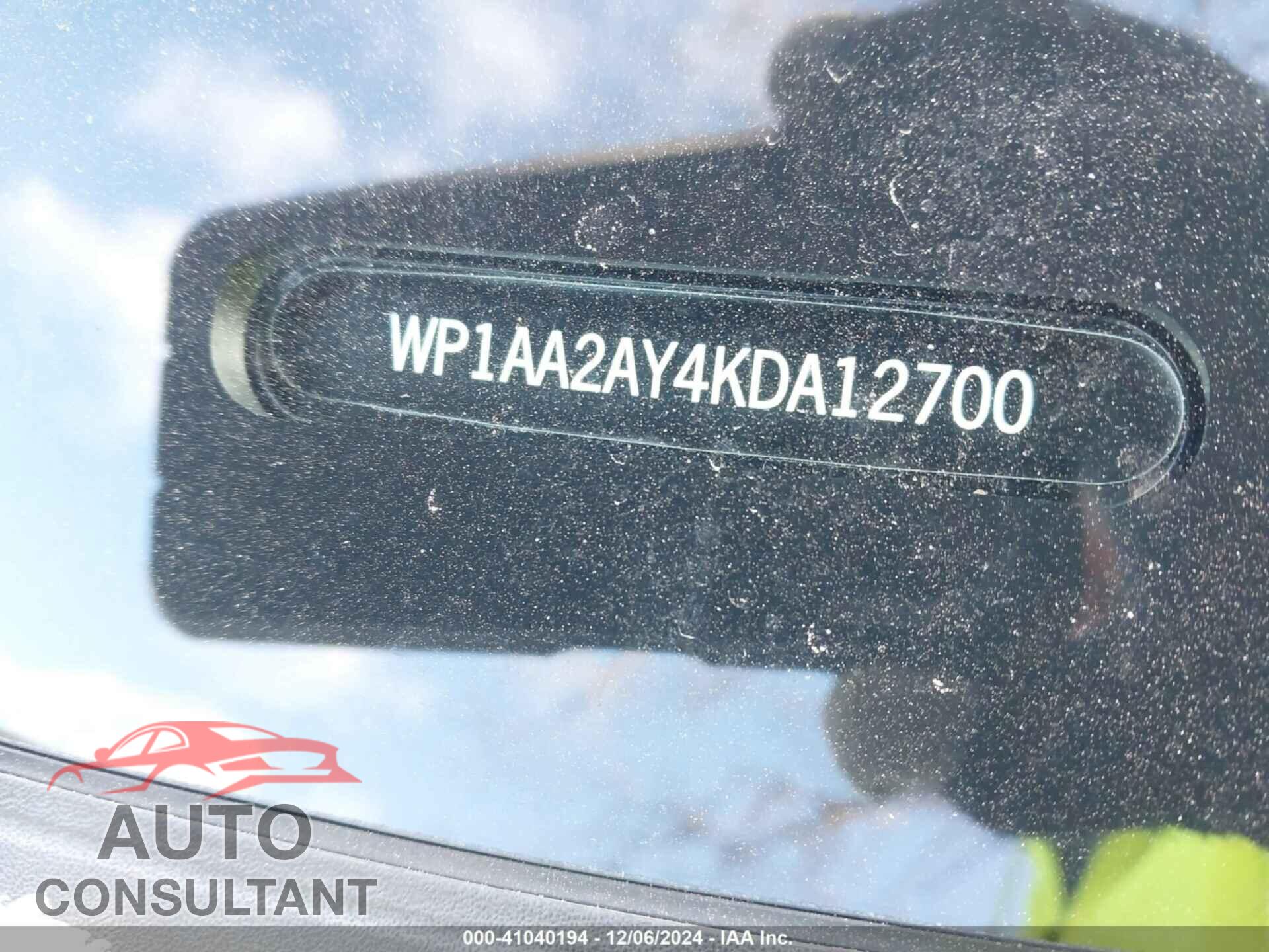 PORSCHE CAYENNE 2019 - WP1AA2AY4KDA12700