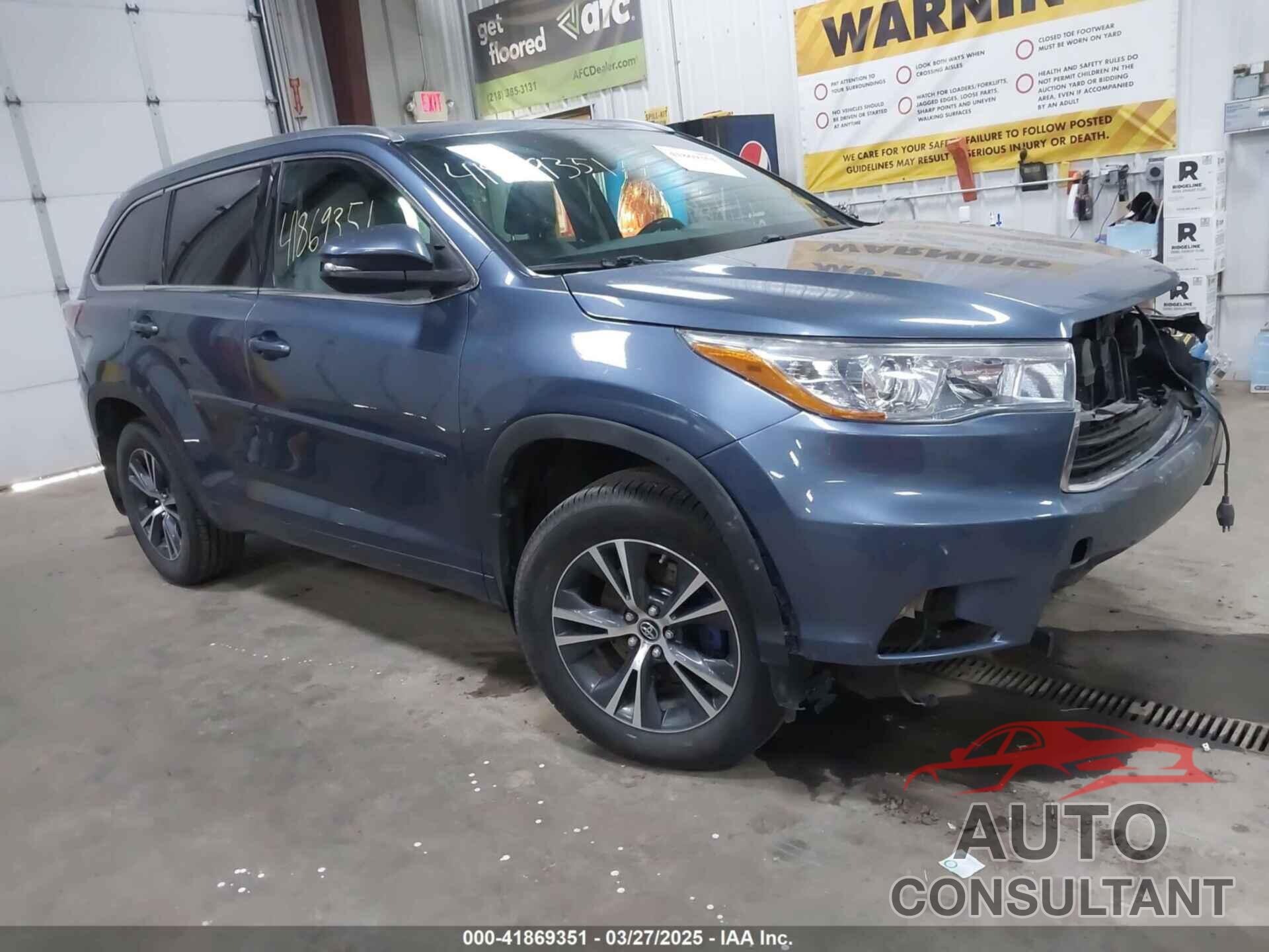 TOYOTA HIGHLANDER 2016 - 5TDJKRFH4GS338959