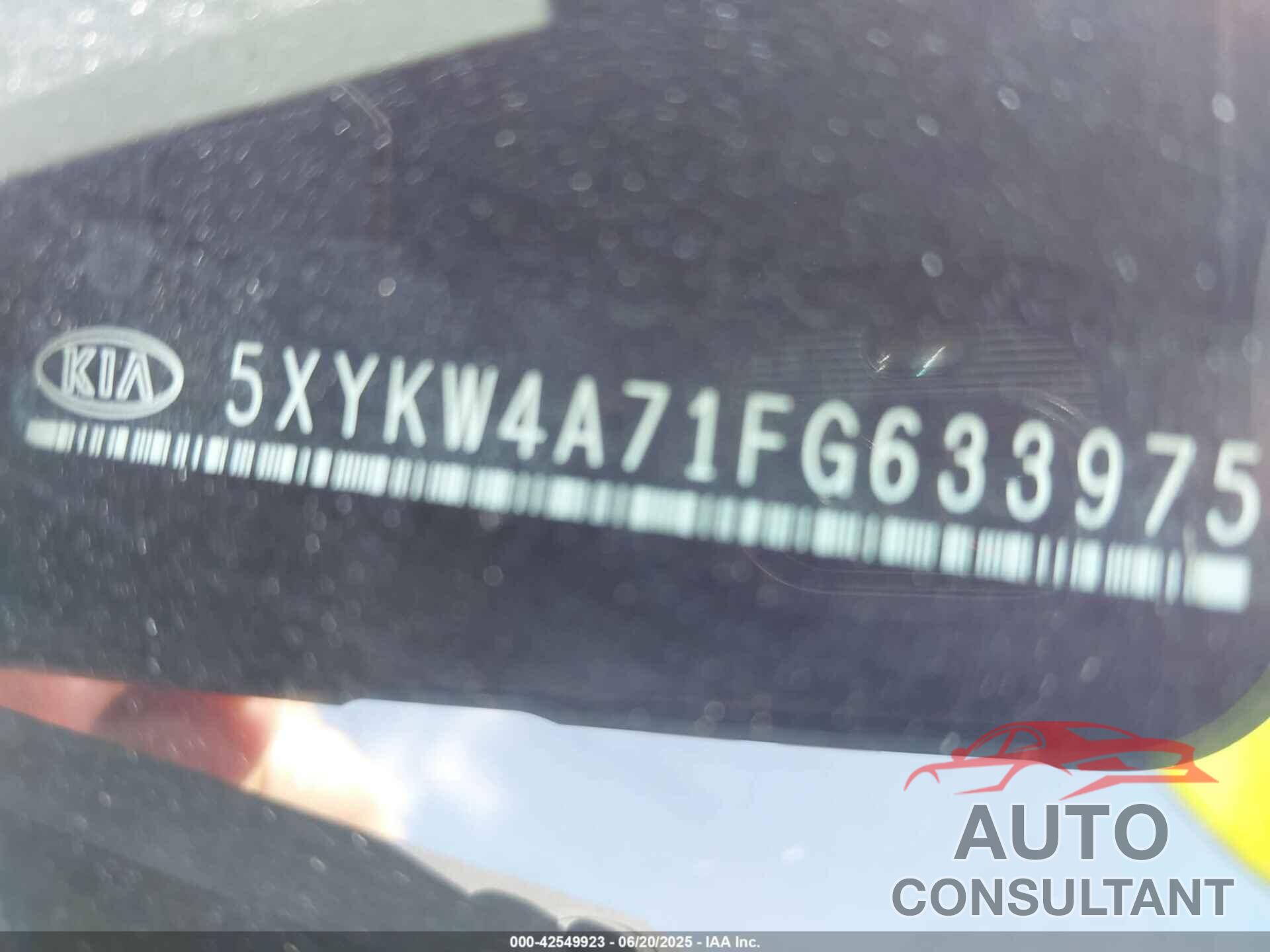 KIA SORENTO 2015 - 5XYKW4A71FG633975