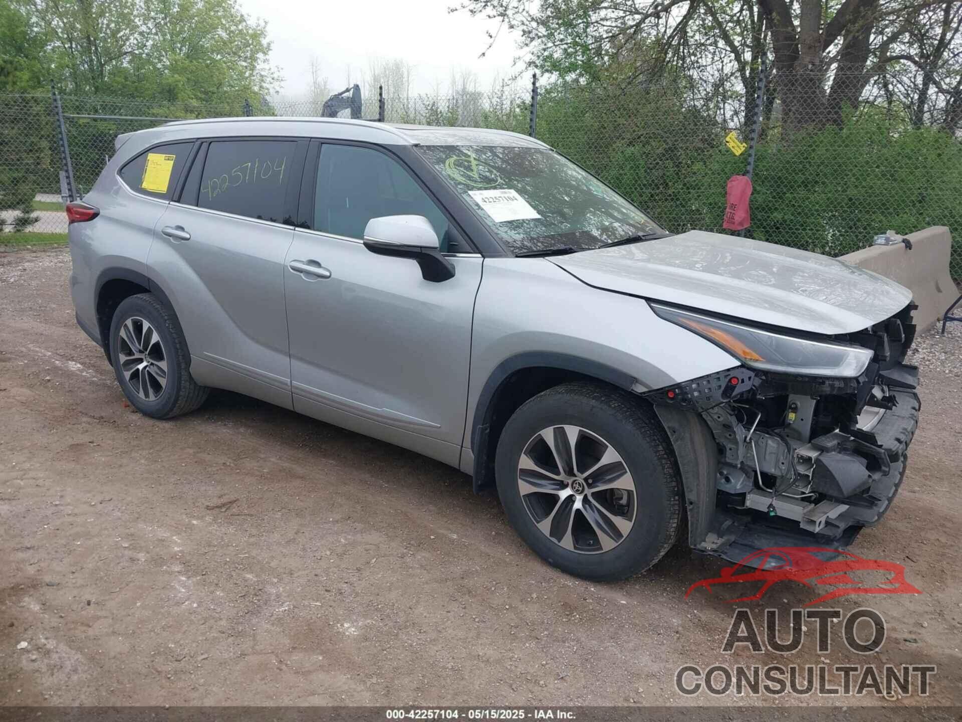 TOYOTA HIGHLANDER 2021 - 5TDGZRBH5MS538188