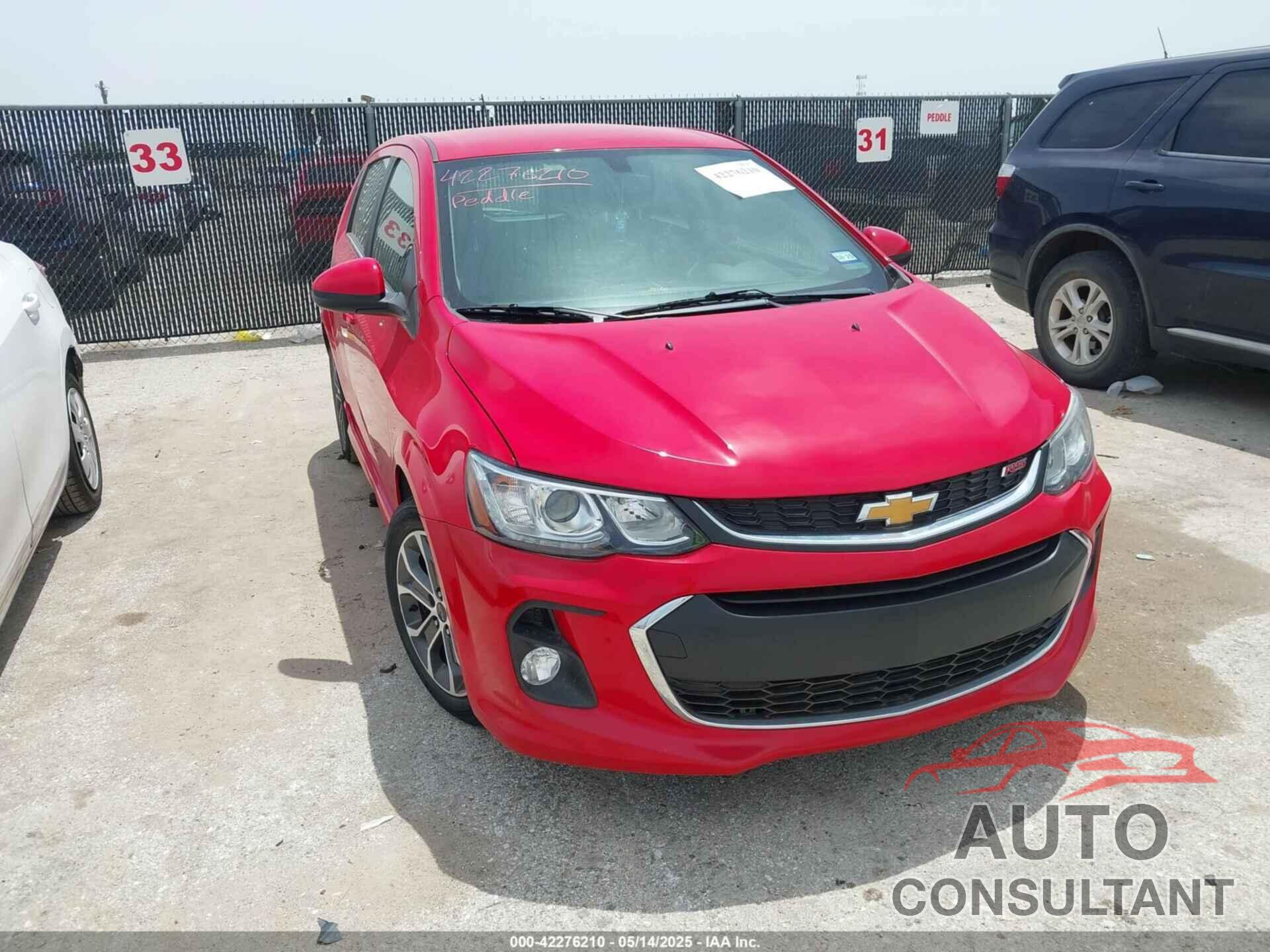 CHEVROLET SONIC 2019 - 1G1JD6SB4K4133956